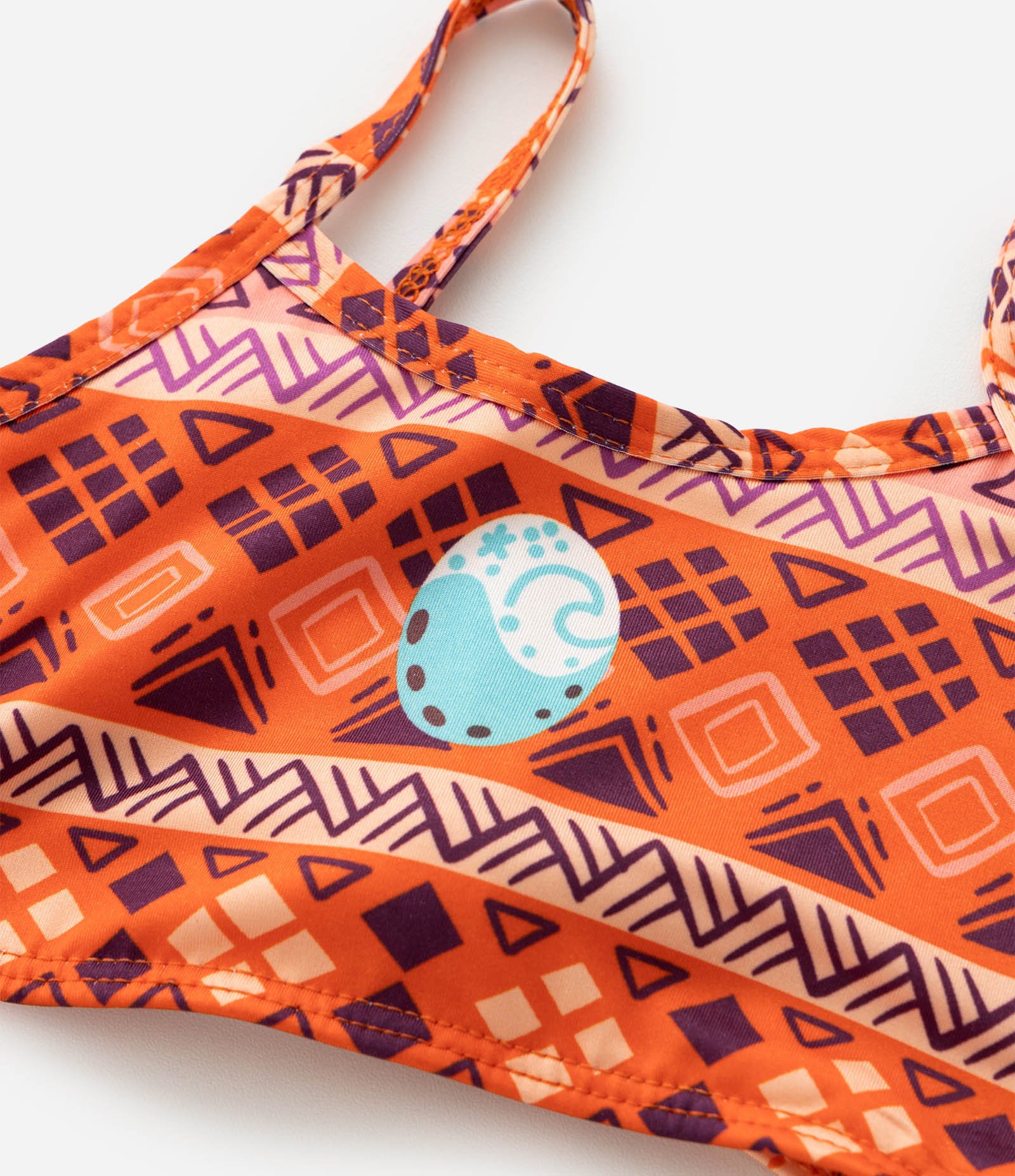 Biquíni Infantil com Proteção UV e Estampa Moana - Tam 3 a 8 Anos Laranja 10