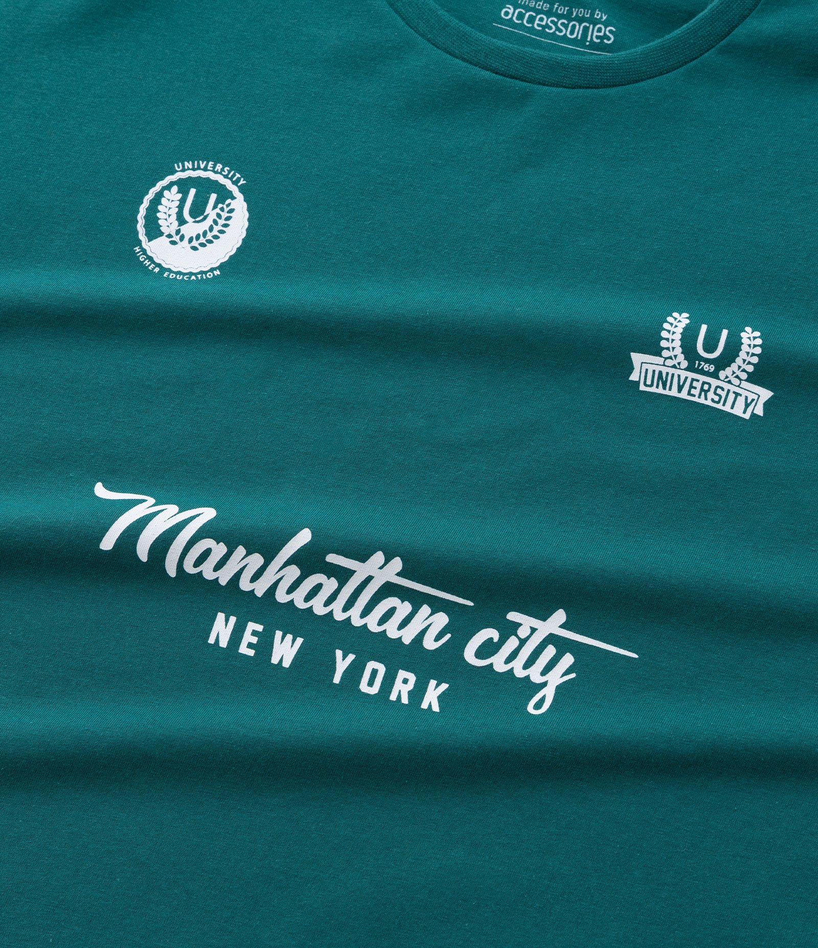 Pijama Infantil Esportivo com Lettering Manhattan City - Tam 8 a 16 Anos Verde 11