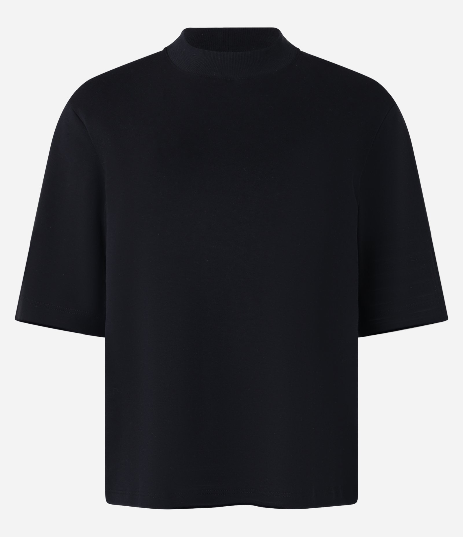 Camiseta em Ribana com Gola Redonda Preto 5