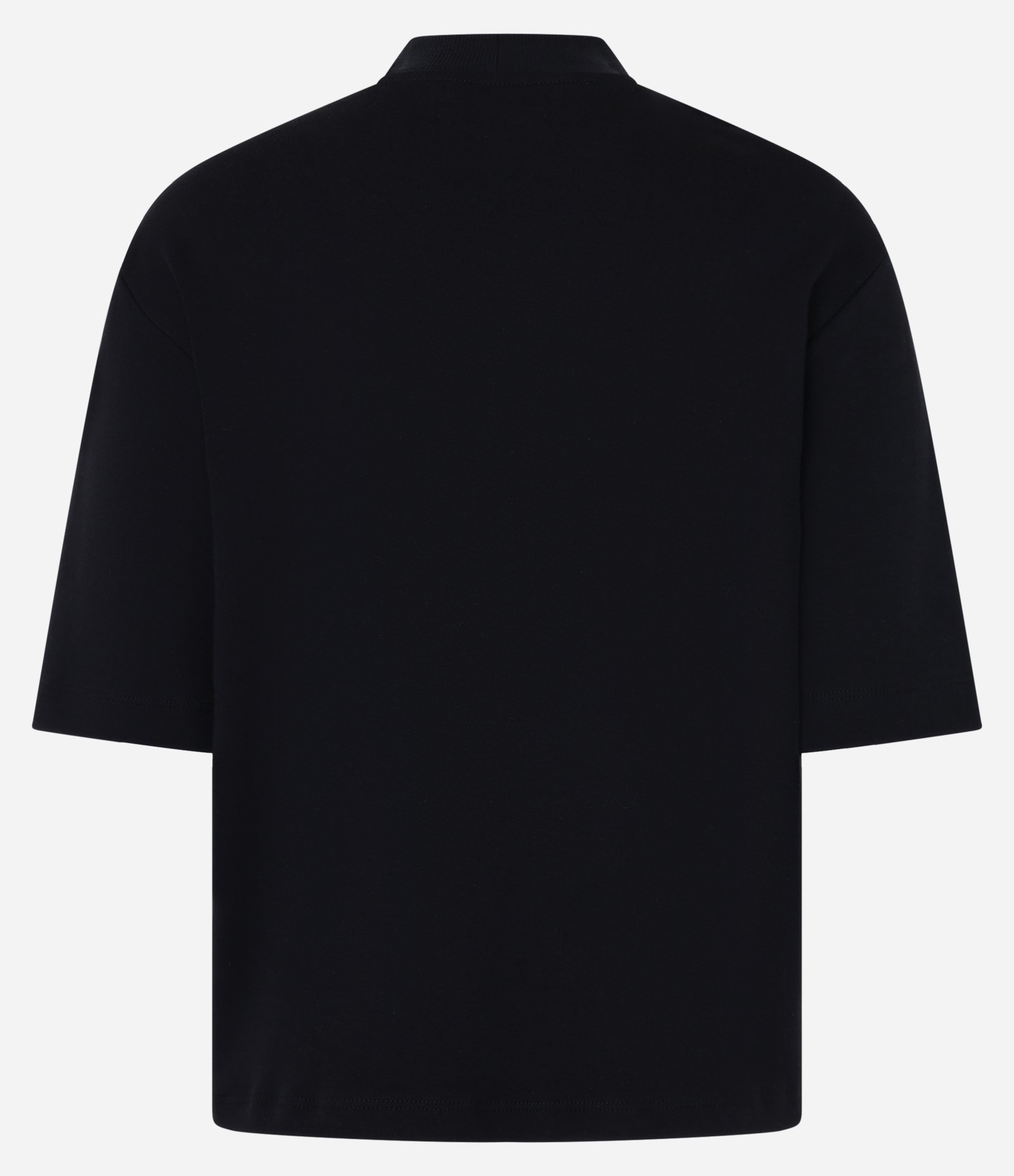 Camiseta em Ribana com Gola Redonda Preto 6