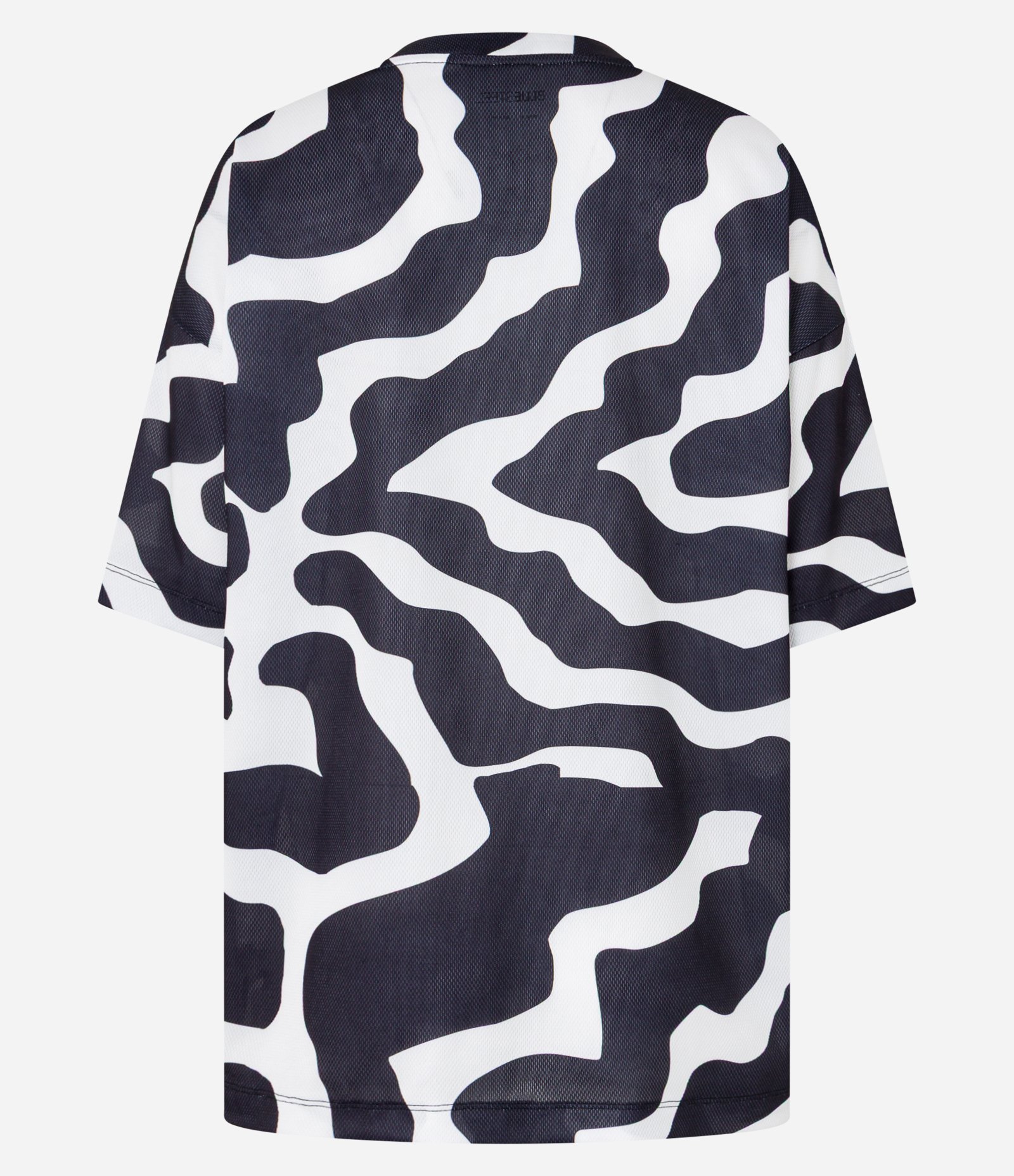 Camiseta Alongada com Cava Deslocada e Estampa Culture Preto 6