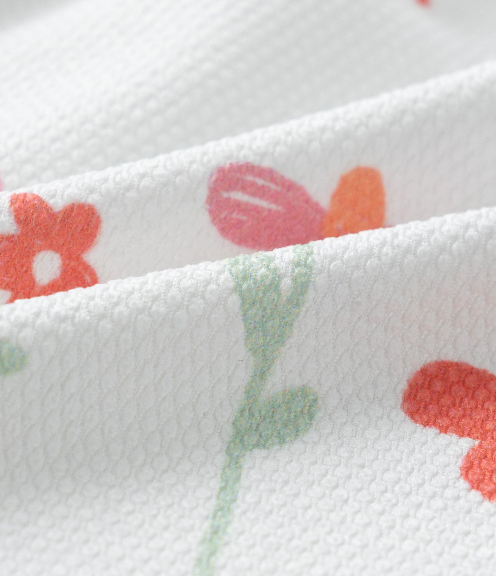 Vestido Infantil Texturizado com Estampa Floral - Tam 0 a 18 meses Branco 4