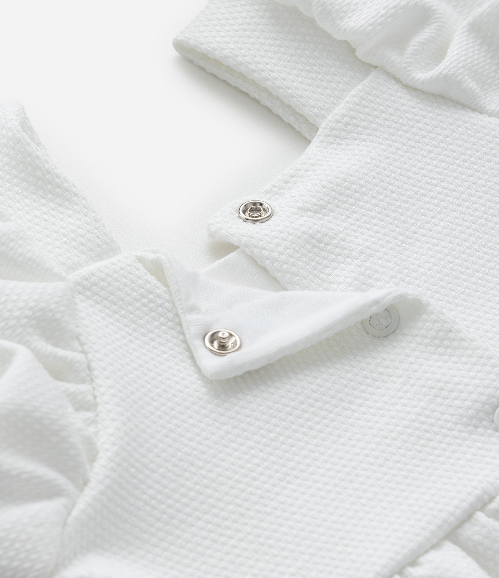 Vestido Infantil Texturizado com Estampa Floral - Tam 0 a 18 meses Branco 5