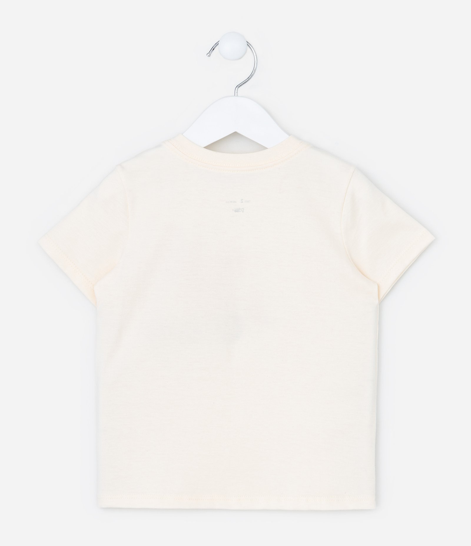 Camiseta Infantil com Bolsinho e Estampa Bombeiro - Tam 1 a 6 Anos Off White 2