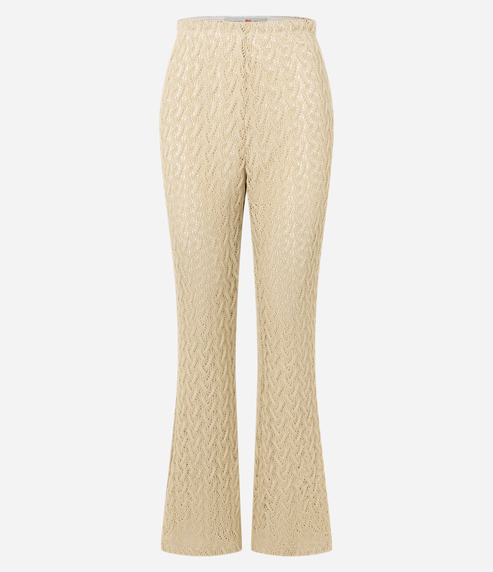 Calça Reta em Renda com Ponto Aberto Amarelo 6