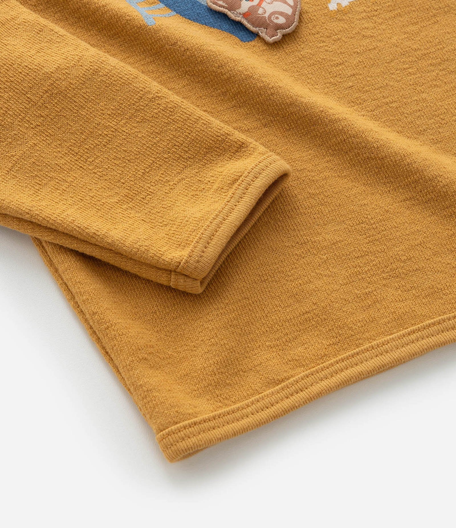 Conjunto Infantil com Estampa Cachorros no Escorregador - Tam 0 a 18 meses Amarelo 11