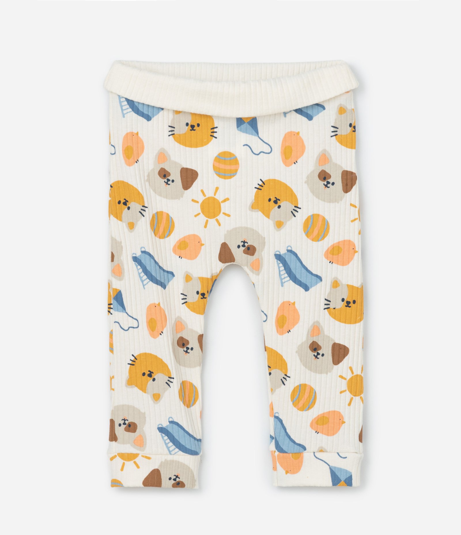 Conjunto Infantil com Estampa Cachorros no Escorregador - Tam 0 a 18 meses Amarelo 6