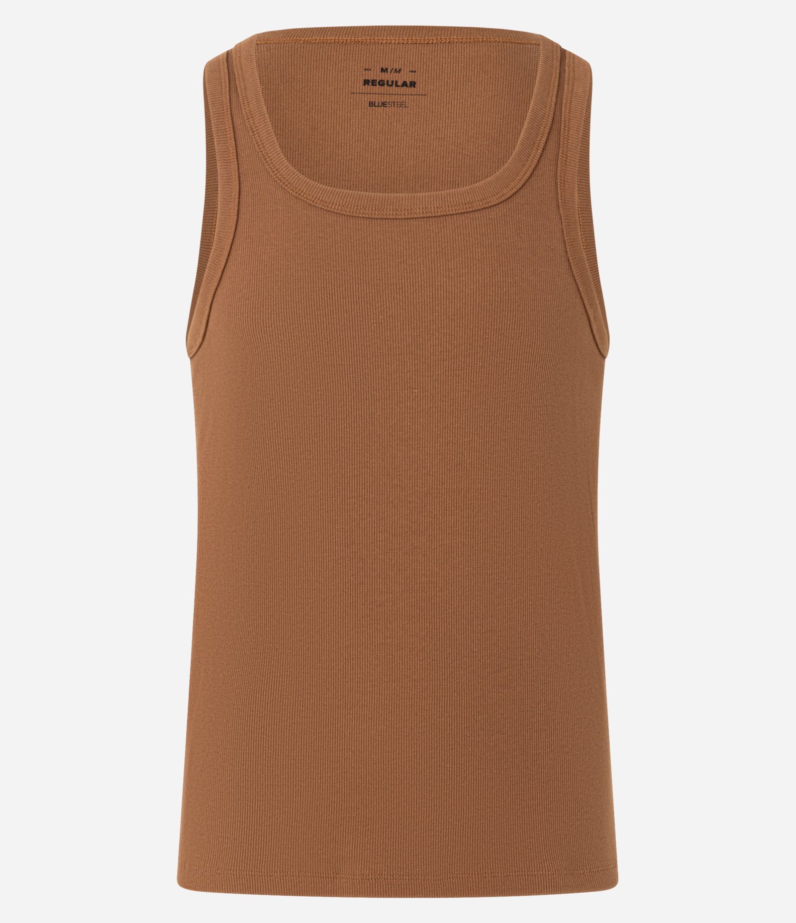 Regata Regular Básica em Ribana de Algodão Marrom 5