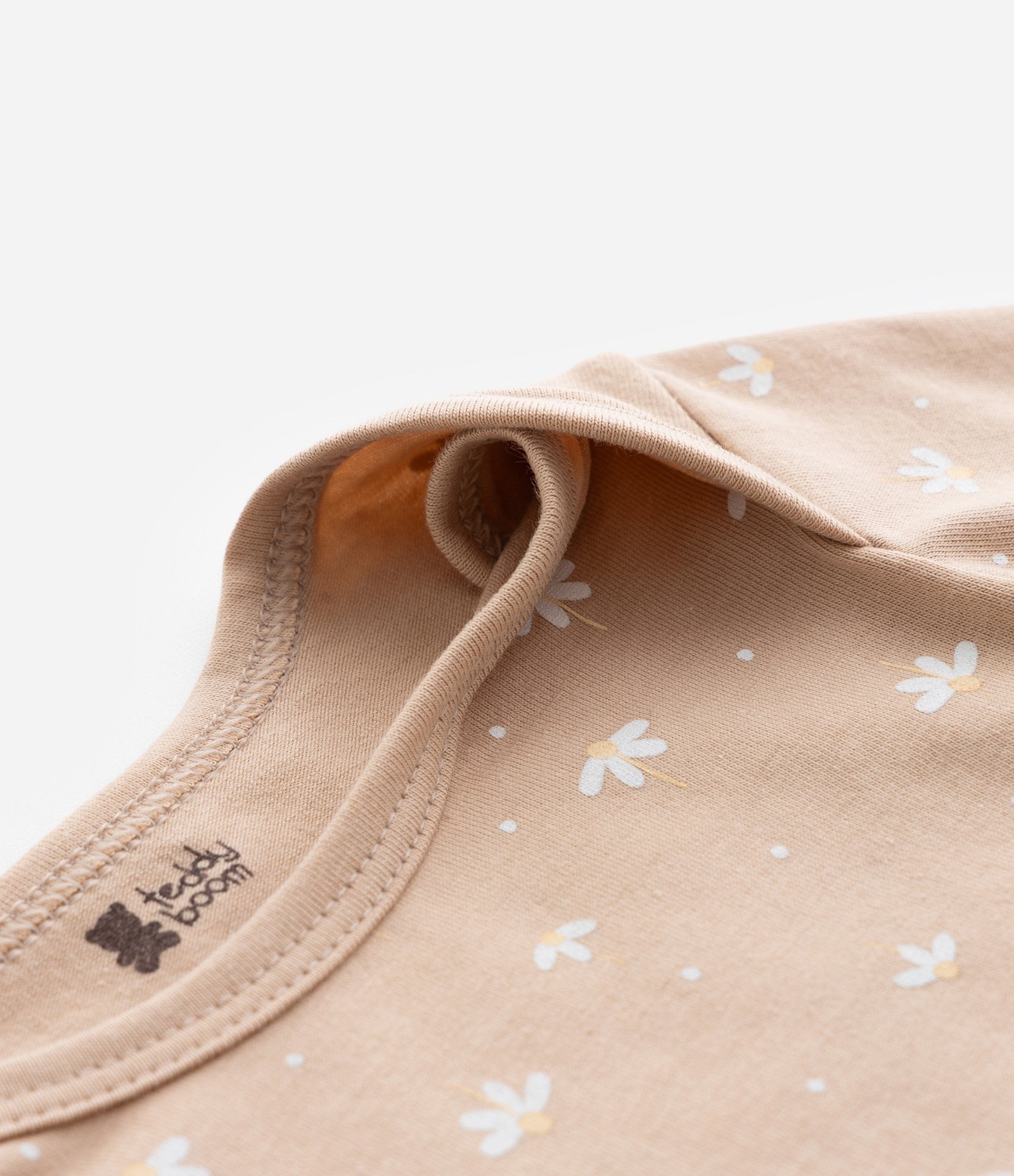 Body Infantil com Estampa Floral - Tam RN a 18 meses Marrom Claro 4