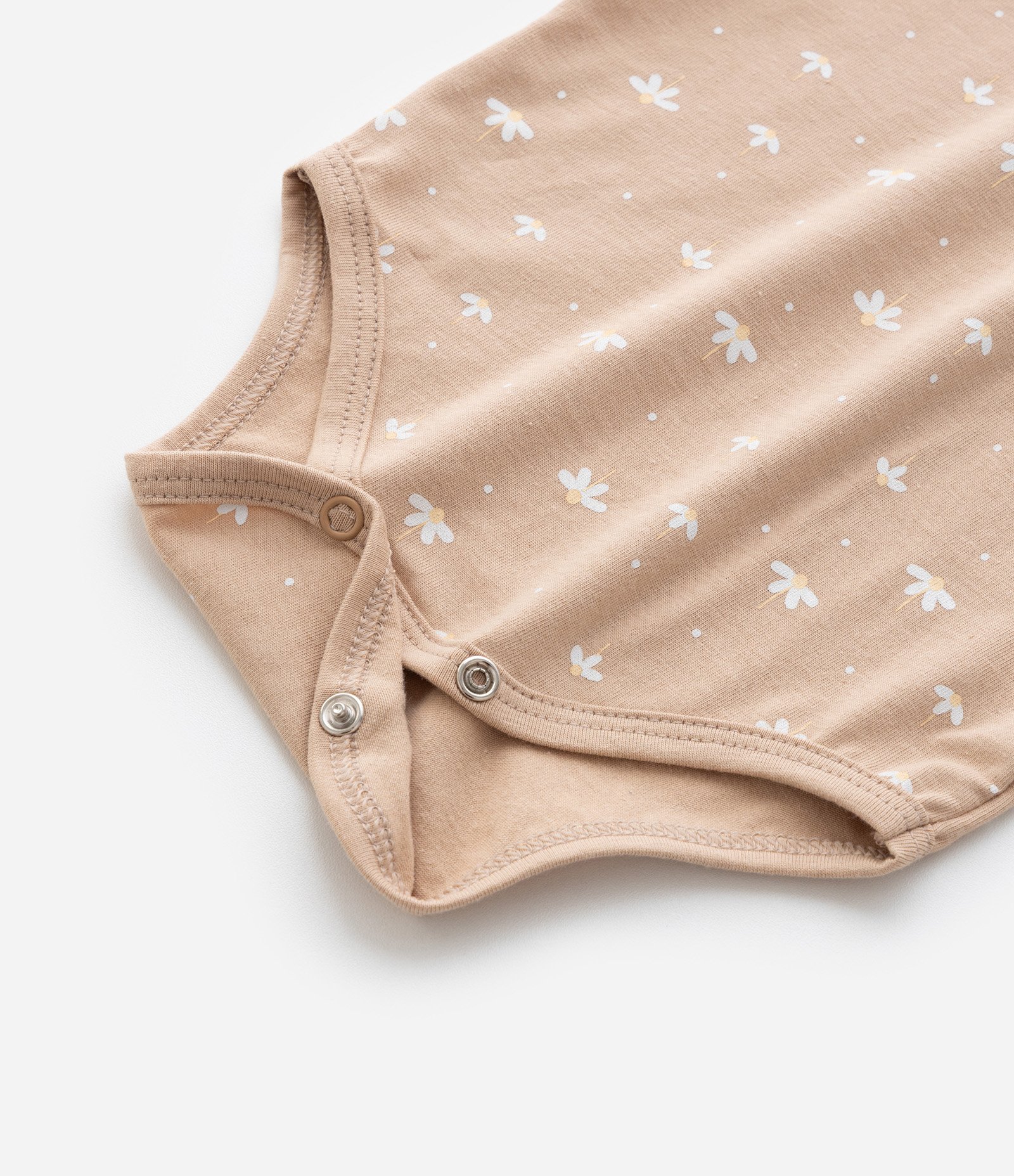 Body Infantil com Estampa Floral - Tam RN a 18 meses Marrom Claro 7