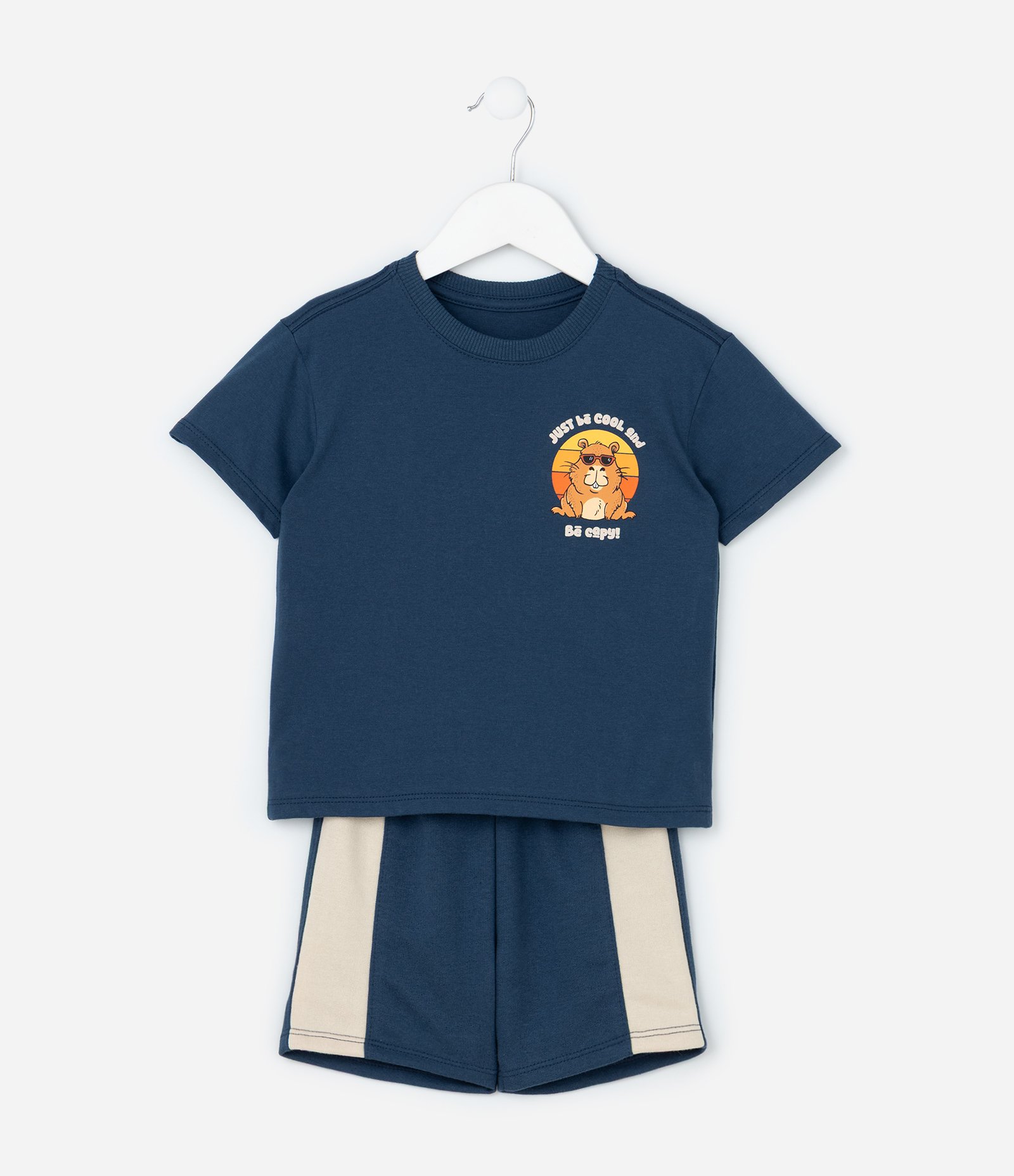 Conjunto Infantil em Moletom com Estampa Capivara - 1 a 6 Anos Azul 2