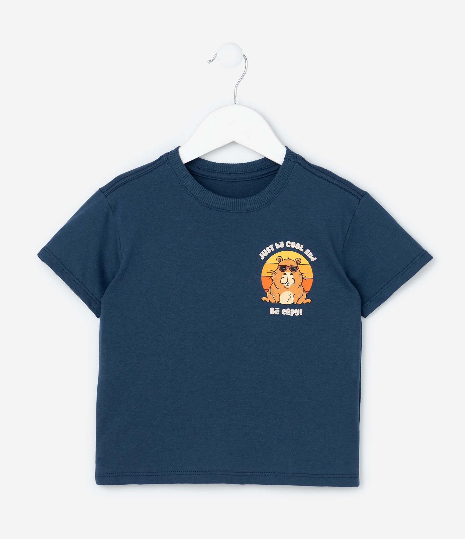 Conjunto Infantil em Moletom com Estampa Capivara - 1 a 6 Anos Azul 3