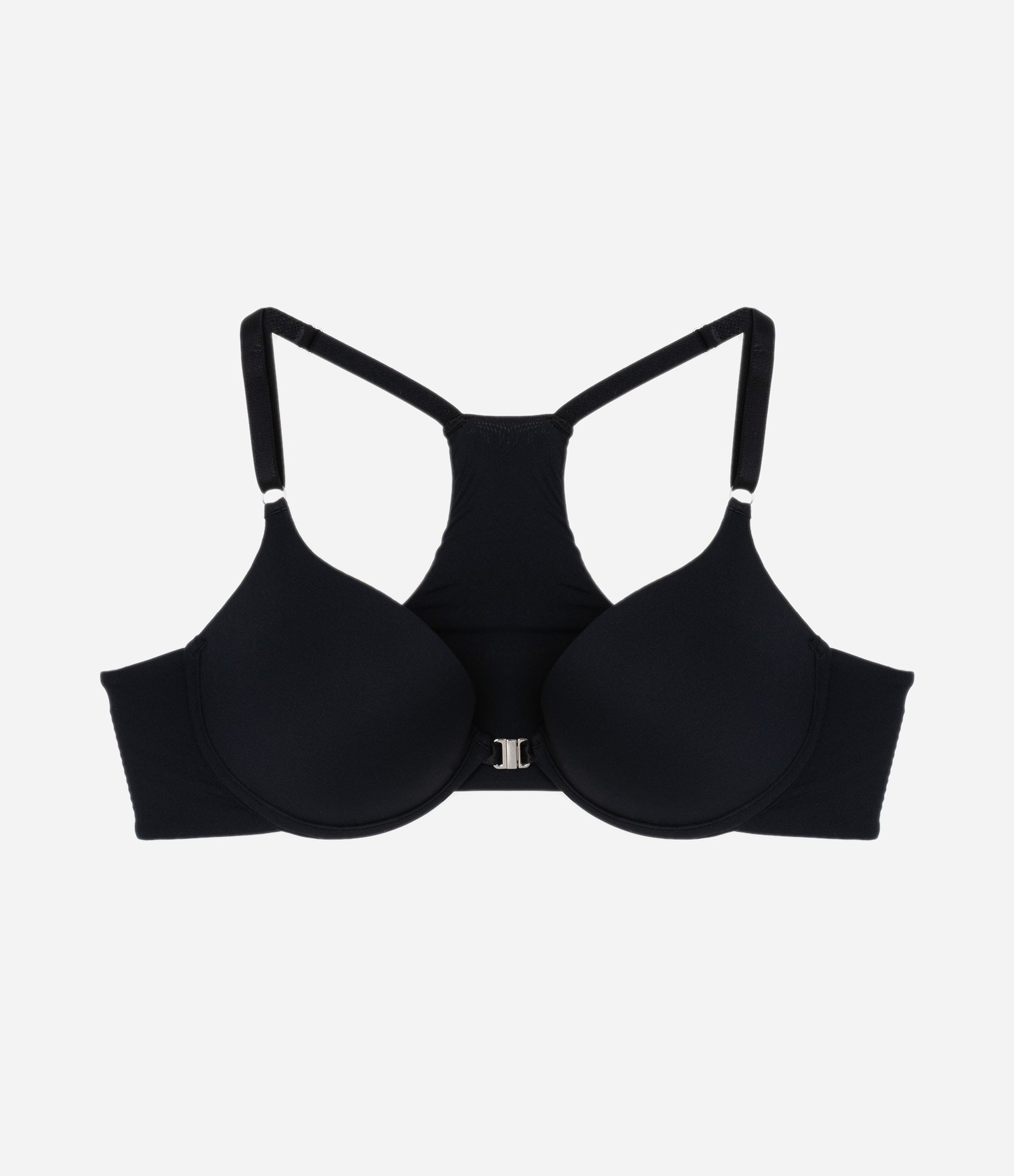 Sutiã Push Up Nadador em Microfibra com Bojo Preto 5