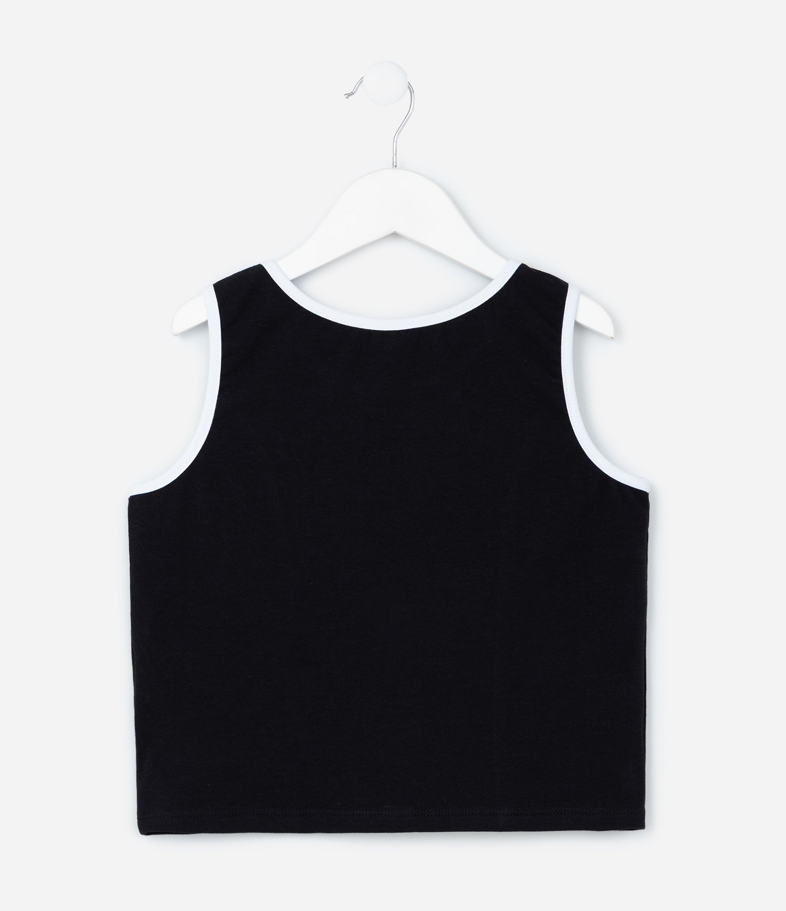 Regata Infantil com Detalhes Contrastantes - Tam 5 a 14 Anos Preto 3