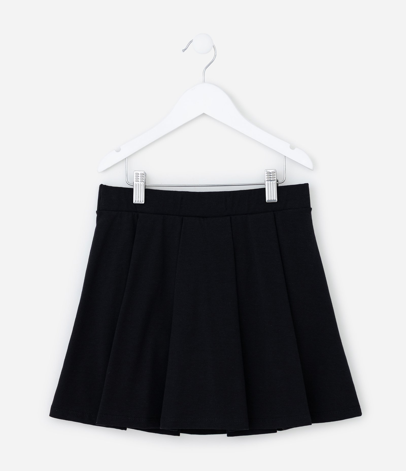 Short Saia Infantil com Pregas - Tam 5 a 14 Anos Preto 2