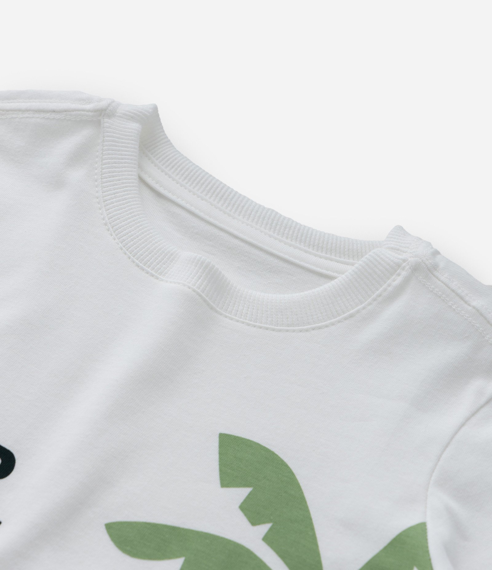 Camiseta Infantil com Estampa Texturizada Dino - Tam 1 a 6 Anos Branco 5