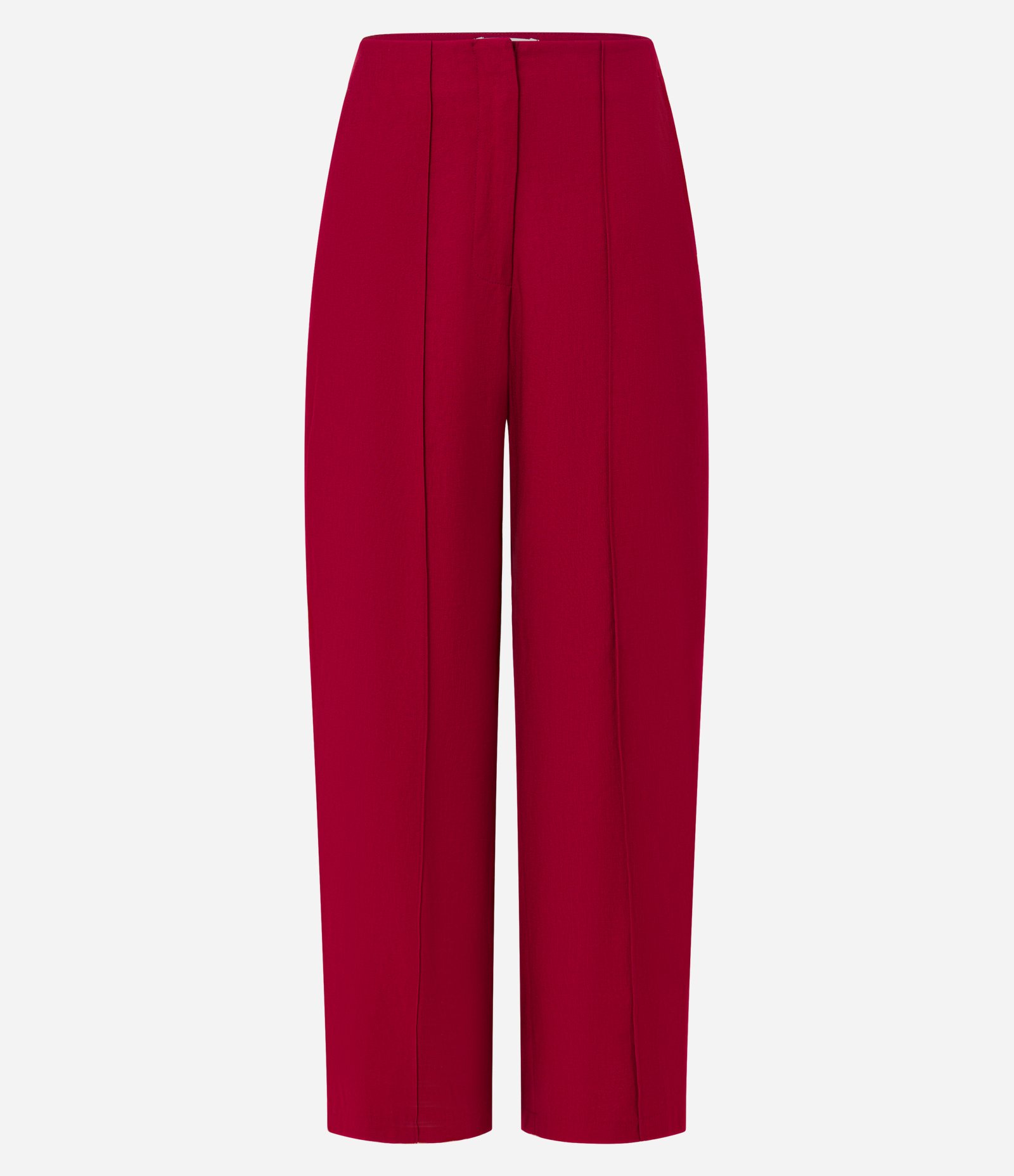 Calça Pantalona Alfaiatada com Frisos Frontais e Bolsos Bordô 5