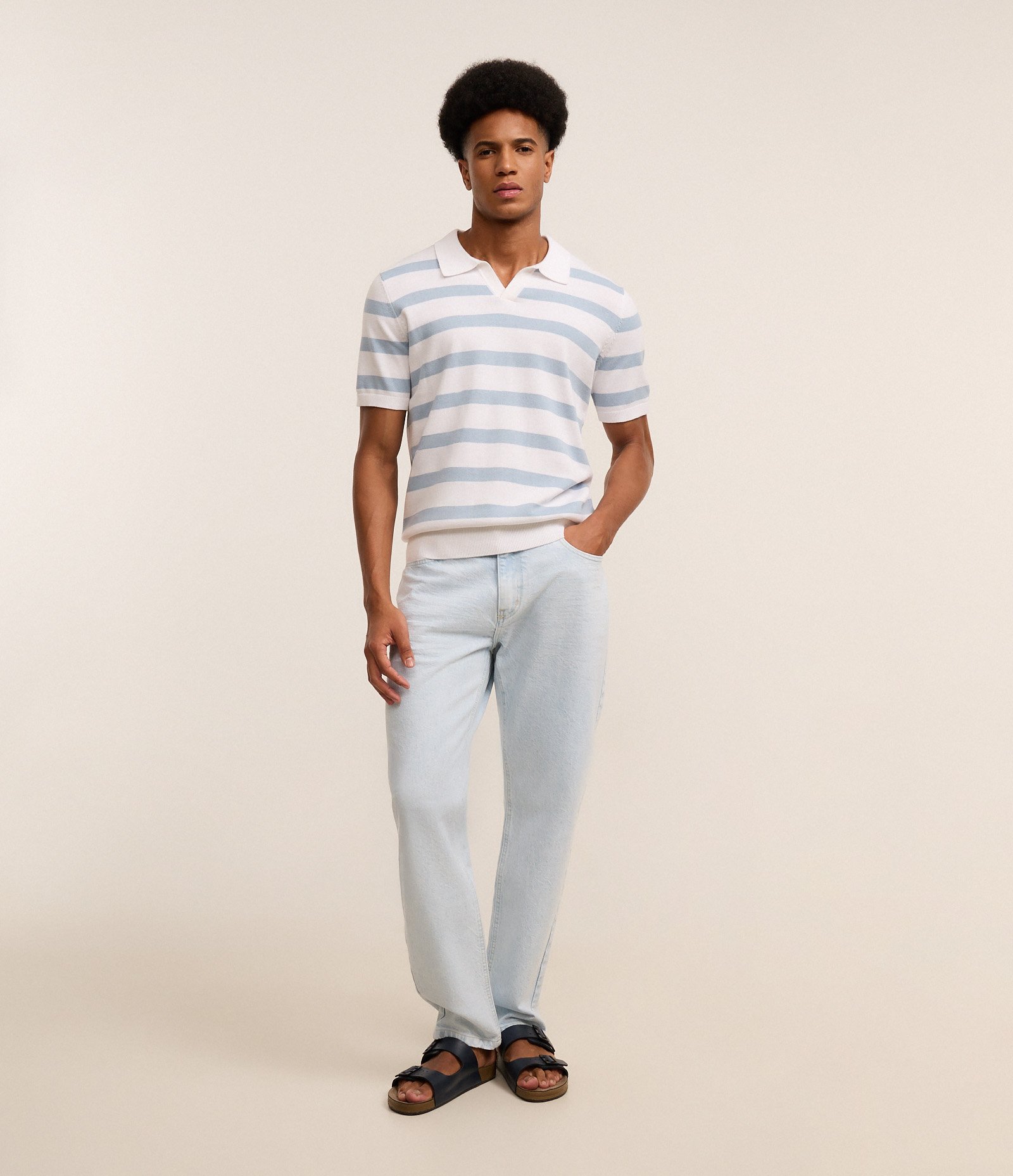 Calça Slim em Jeans com Elastano e Lavagem Azul 1