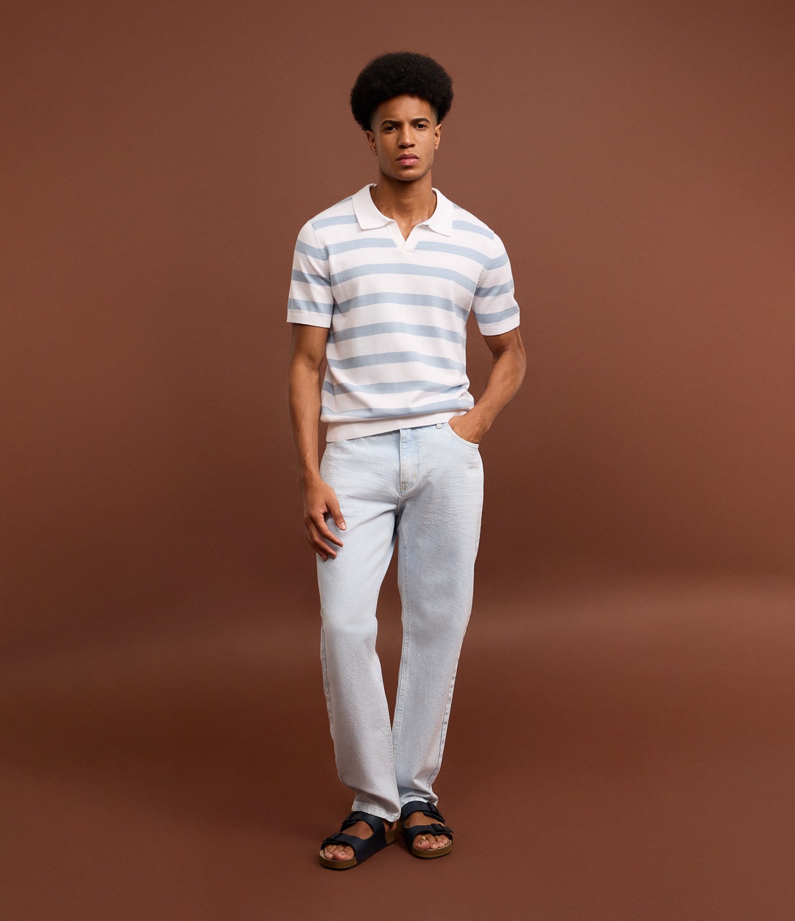 Calça Slim em Jeans com Elastano e Lavagem Azul 5