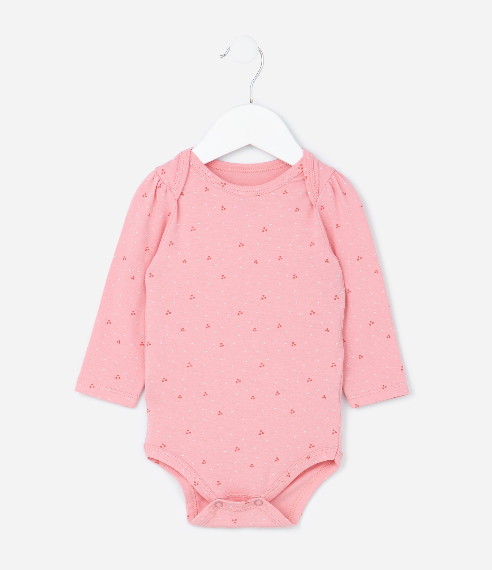 Body Infantil com Estampa em Poá - Tam 0 a 18 meses Rosa 2