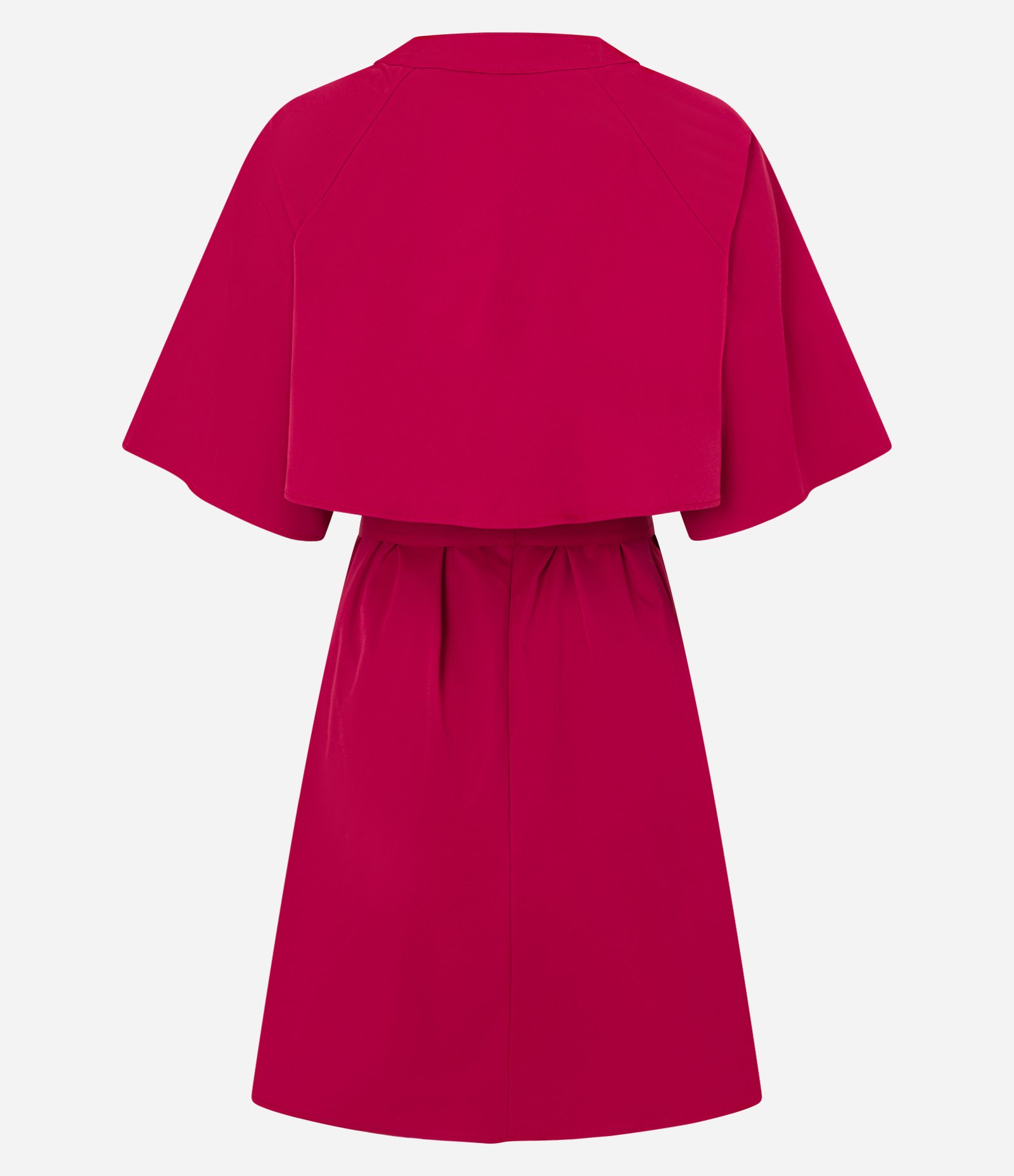 Vestido Evasê Curto com Manga Ampla e Amarração na Cintura Rosa 6