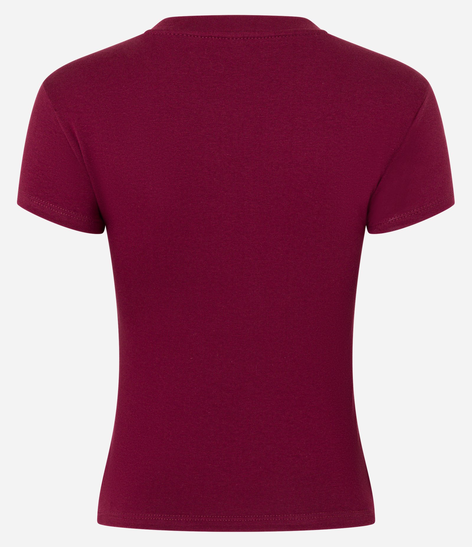Blusa Básica Justinha e Alongada em Ribana Bordô 6
