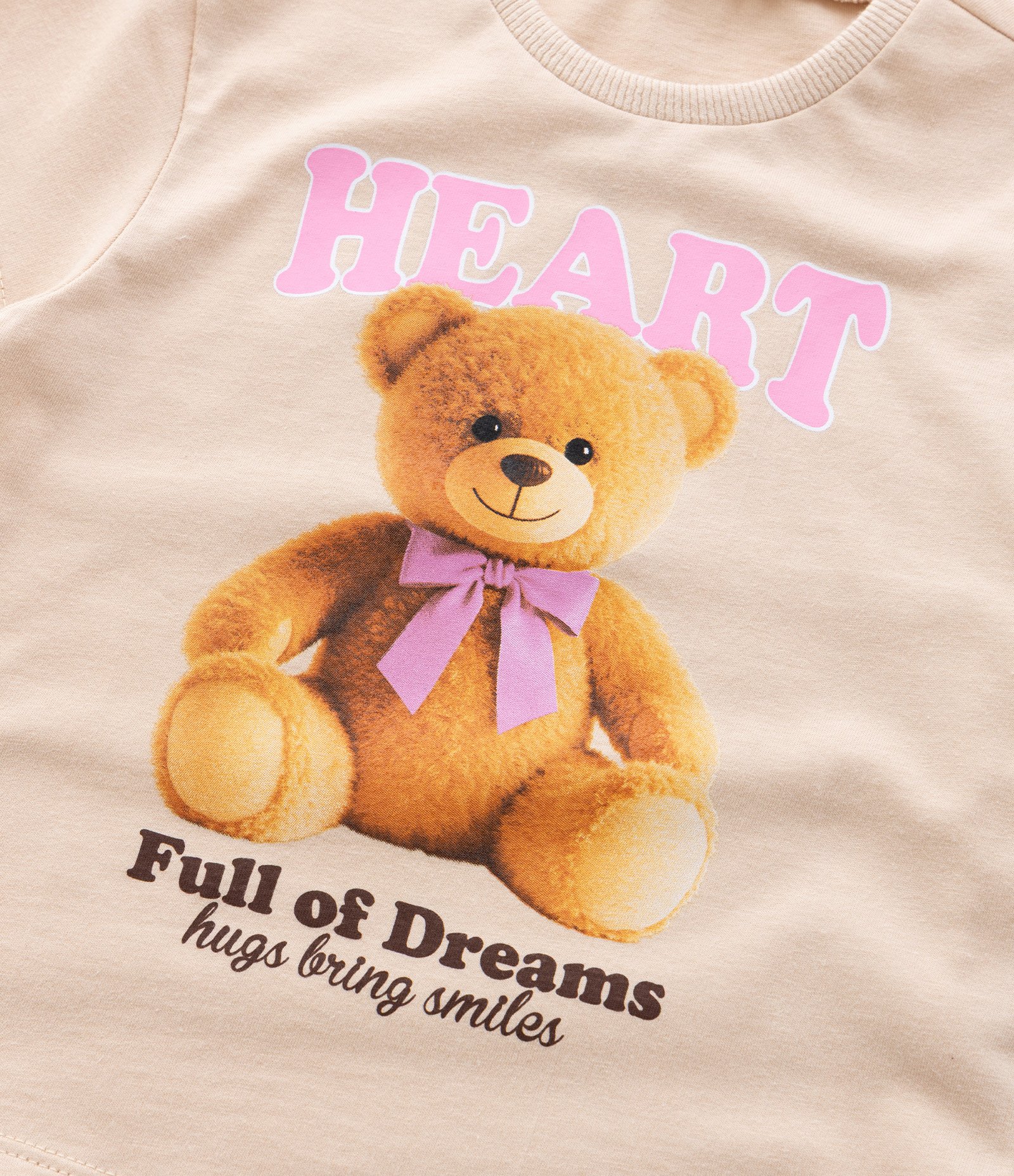 Blusa Infantil com Estampa de Ursinho - Tam 1 a 6 Anos Bege 5