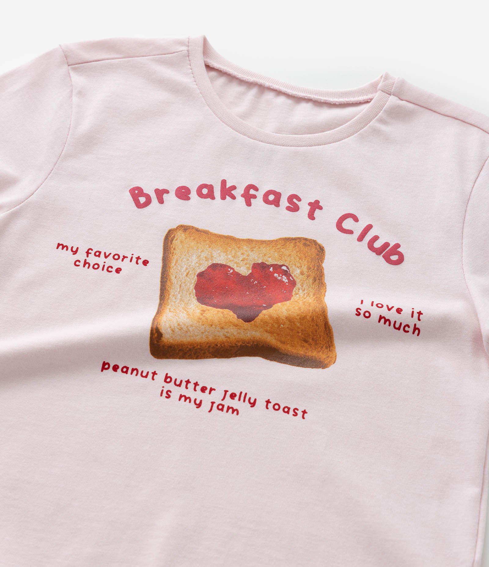 Blusa Infantil com Estampa de Torrada com Geléia - Tam 1 a 6 Anos Rosa 6