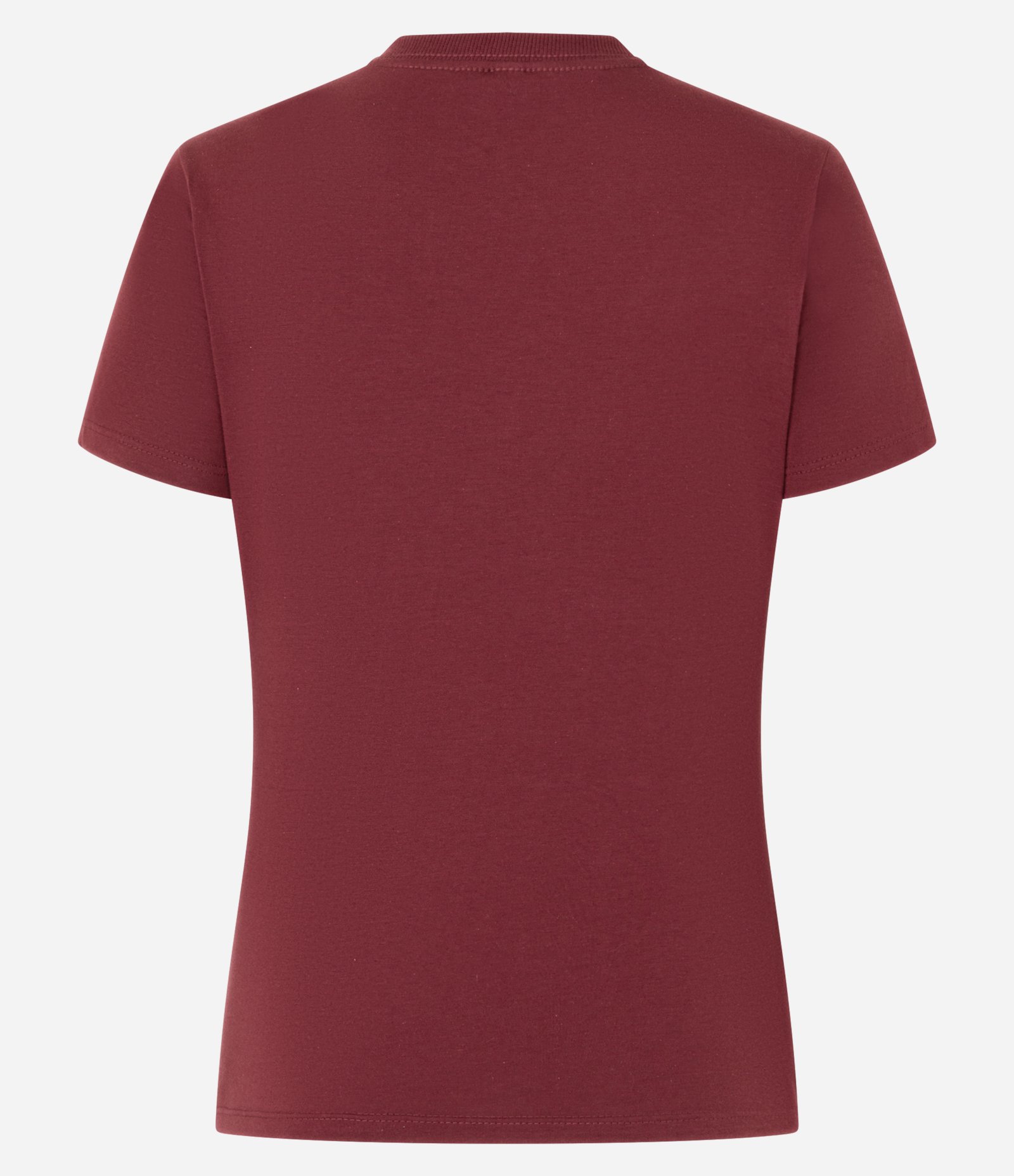 Camiseta Regular Básica em Algodão Bordô 5