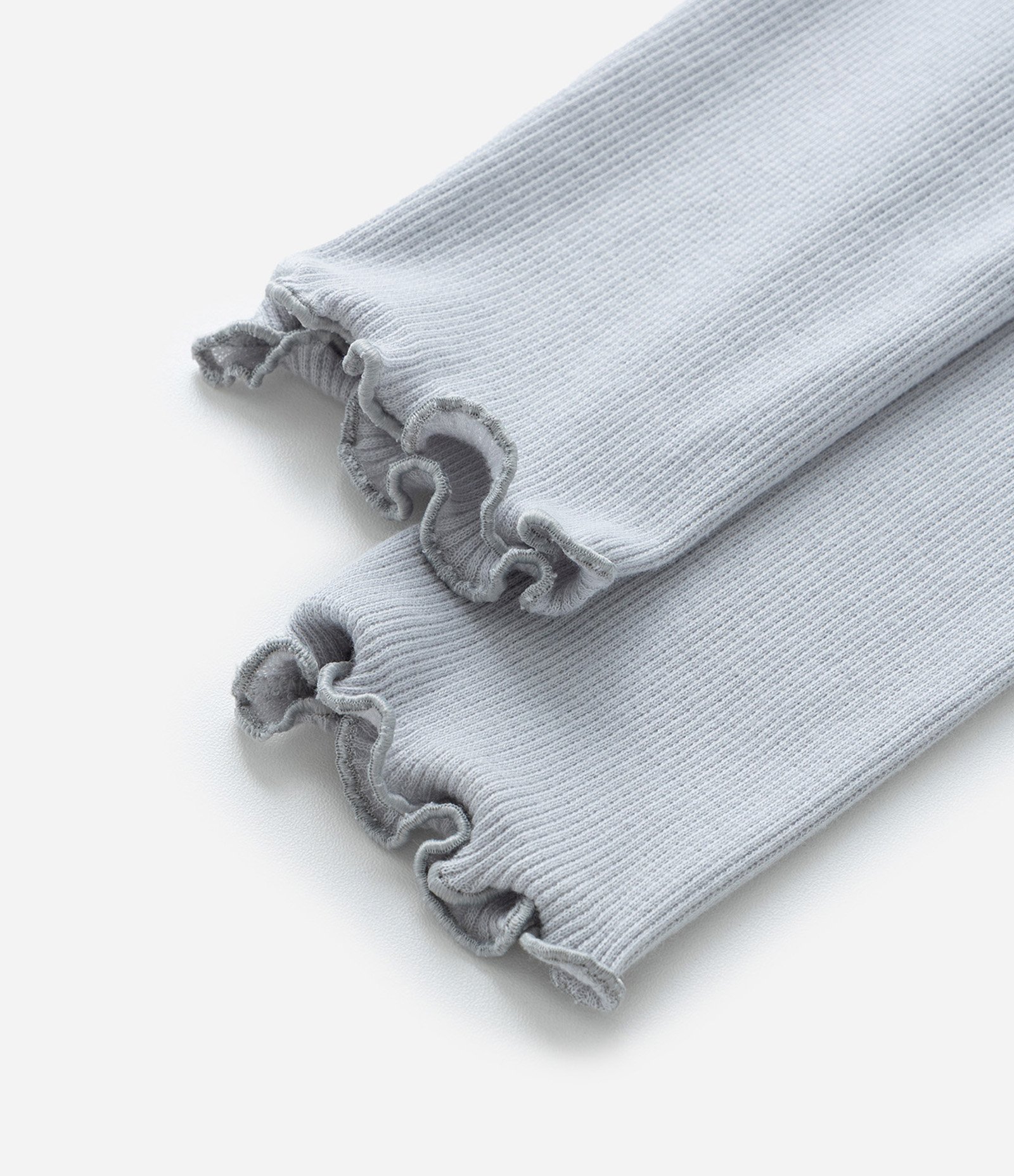 Calça Legging Infantil Canelada com Costura Frufru - Tam 1 a 6 anos Cinza 4