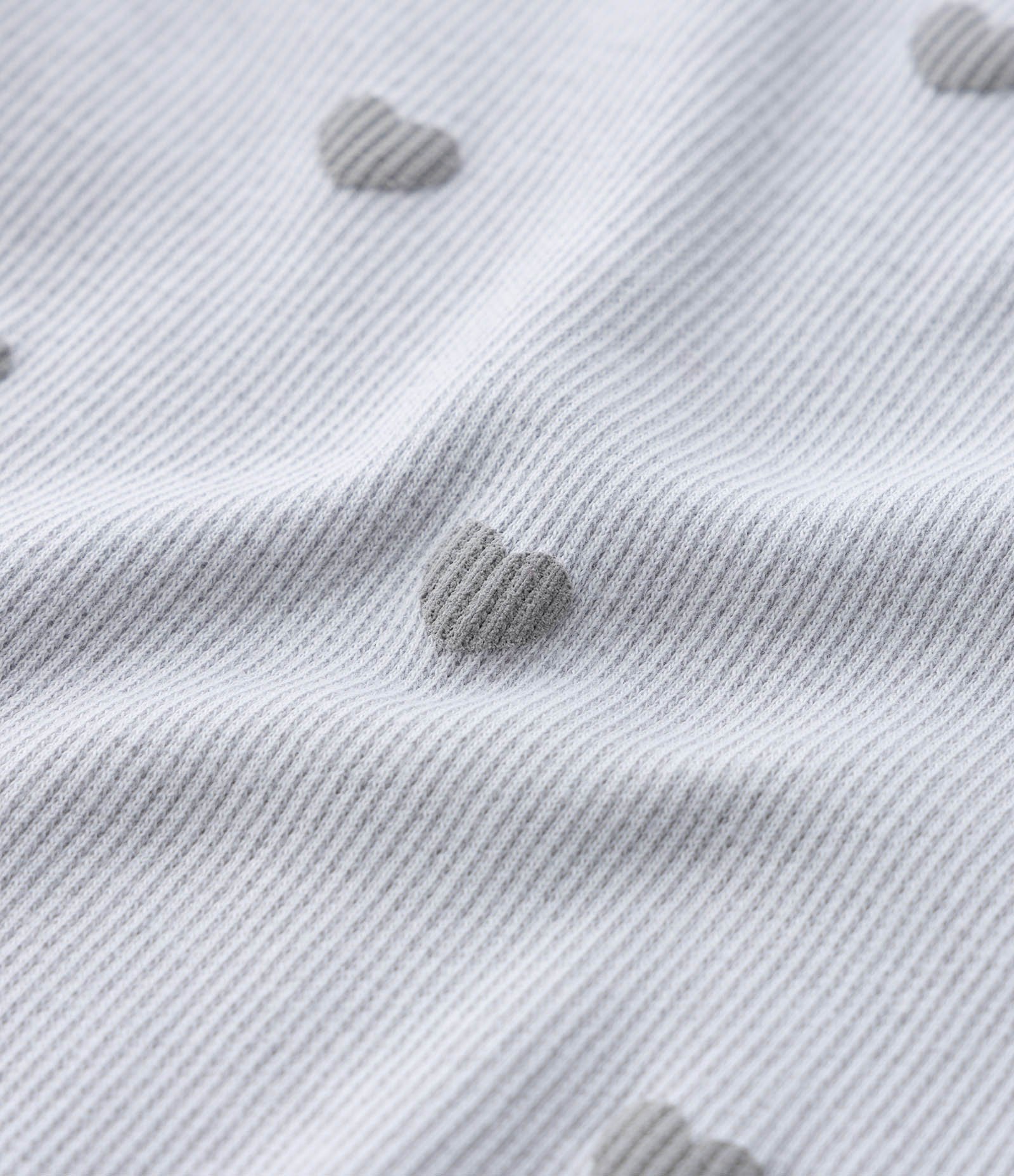 Blusa Infantil Canelada com Estampa Corações - Tam 1 a 6 Anos Cinza 5