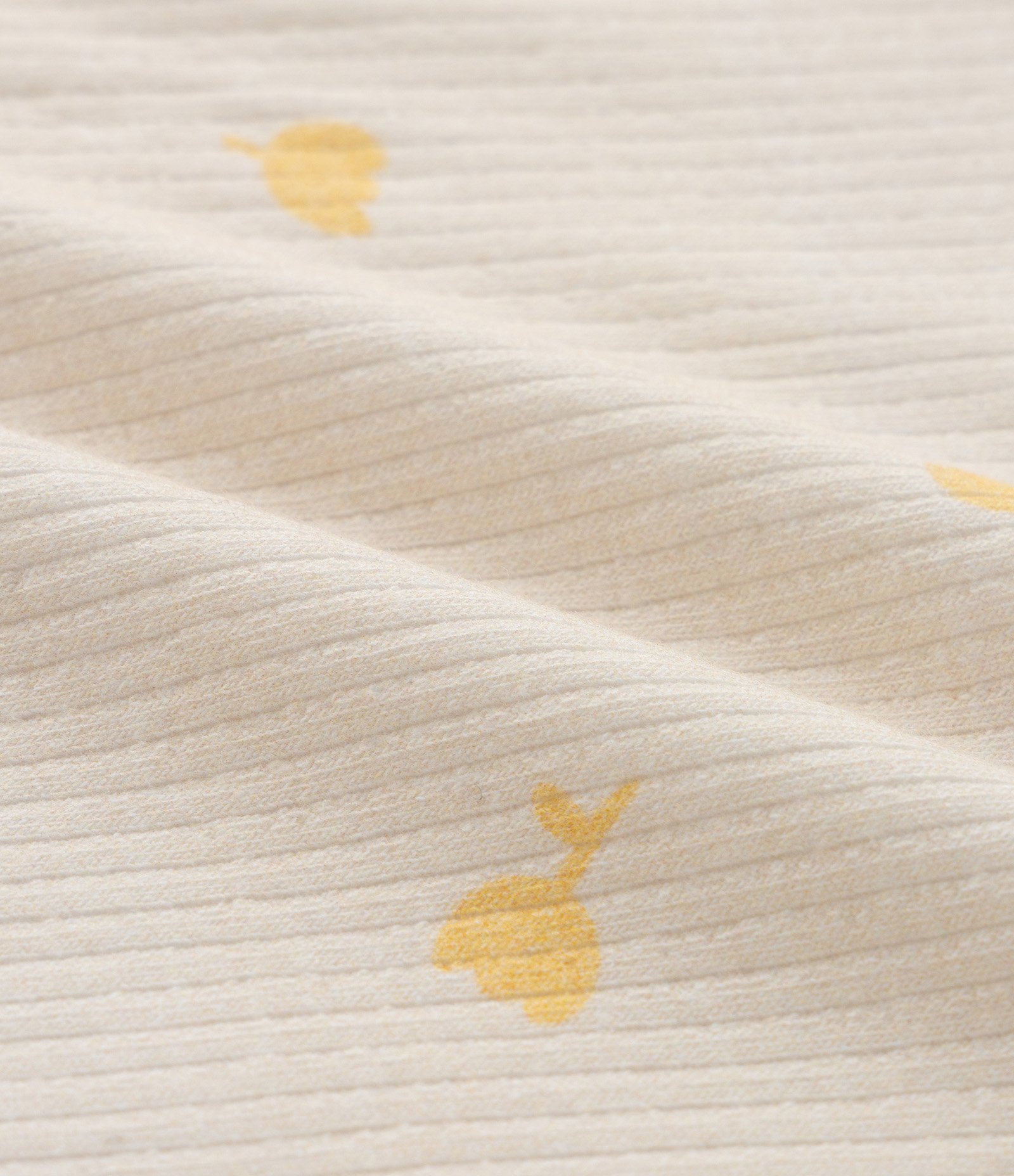 Blusa Canelada com Estampa de Tulipas - Tam 1 A 5 Anos Bege 4