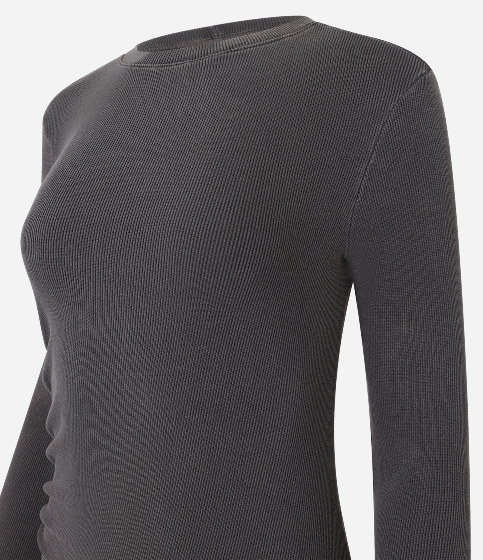 Vestido New Midi com Drapeado Lateral e Fenda na Barra Marrom Acinzentado 7