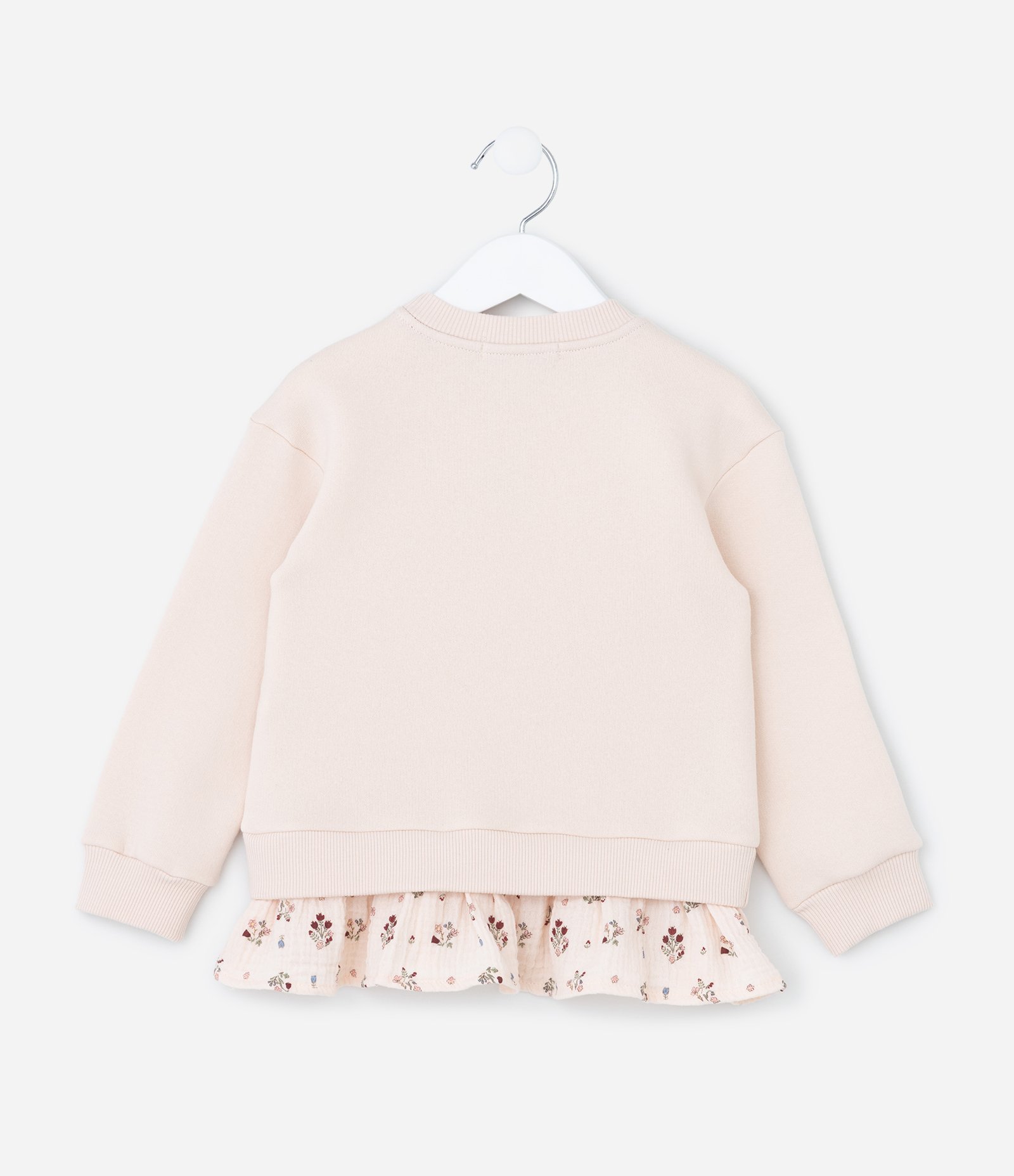 Casaco Infantil com Bordado e Barra com Babado - Tam 1 a 6 Anos Rosa 3