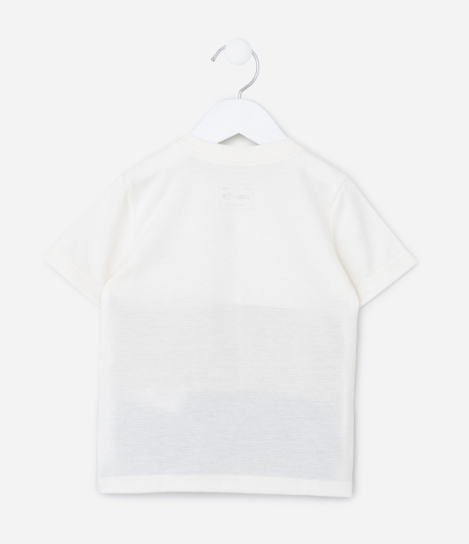 Camiseta Texturizada Infantil com Blocos de Cores e Bordado - Tam 1 a 6 anos Preto 2