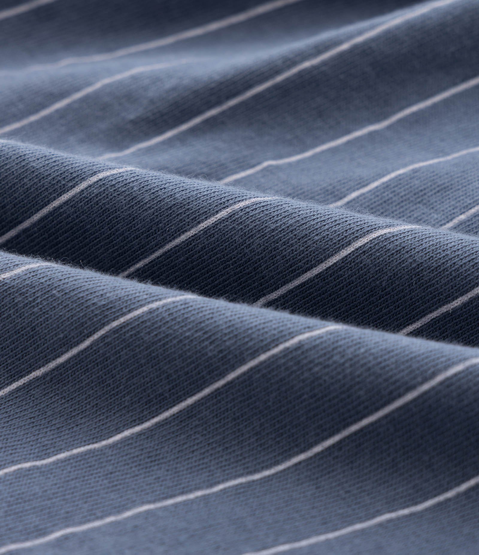 Blusa Infantil Estampa Risca de Giz e Sobreposição - Tam 1 a 6 Anos Azul/Branco 6