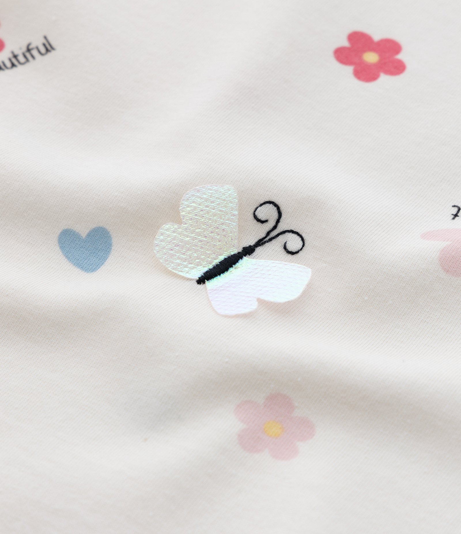 Blusa Infantil com Bordado de Borboletas - Tam 1 a 6 Anos Off White 6