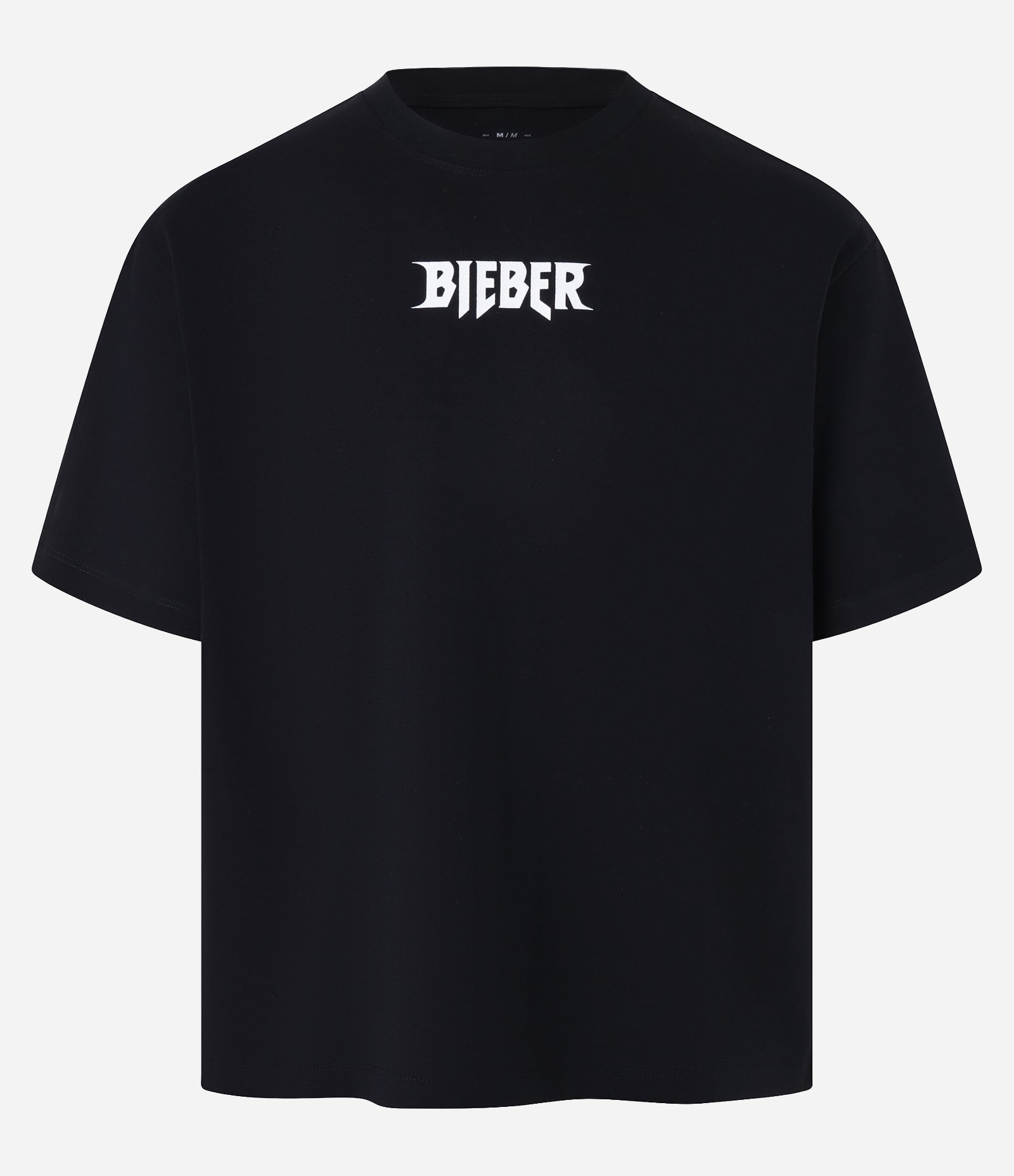 Camiseta Boxy em Malhão com Estampa Justin Bieber Preto 7