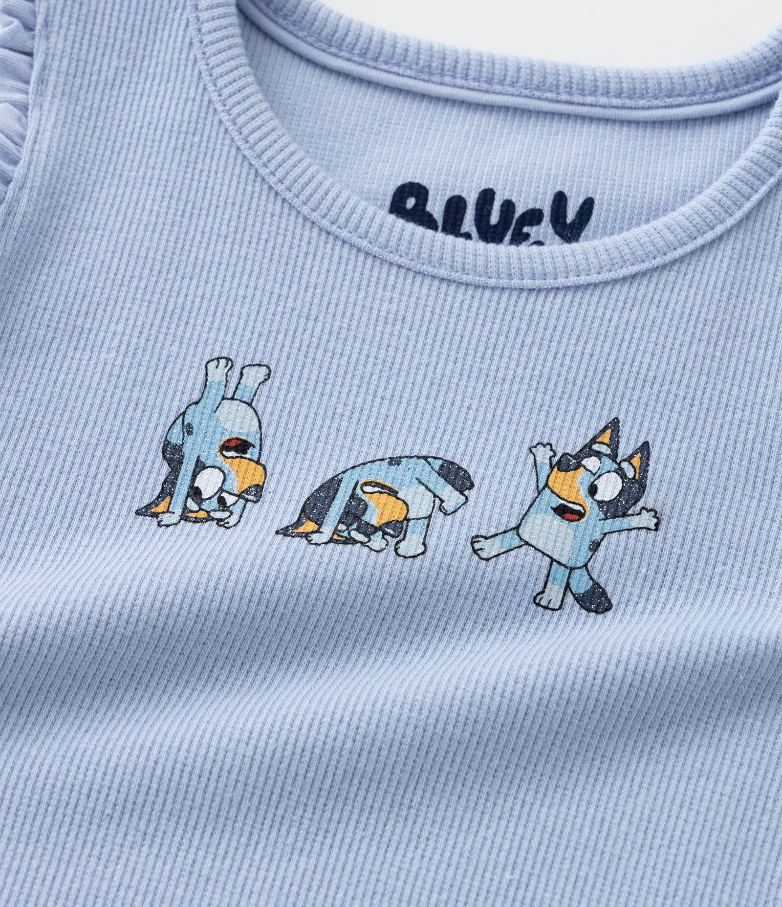 Regata Infantil em Ribana com Estampa Bluey - Tam 1 a 6 Anos Azul 6