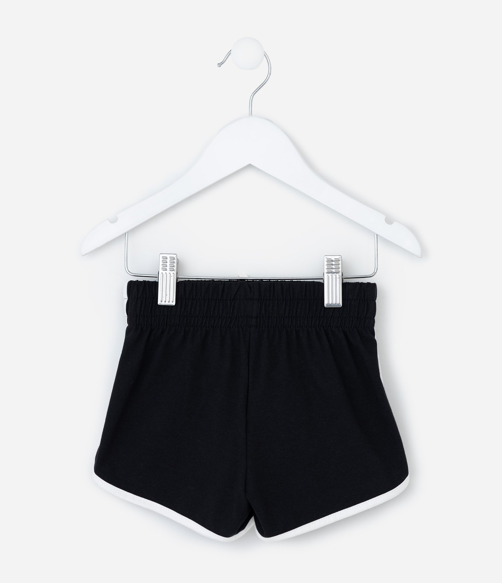 Short Runner Infantil com Detalhes Contrastantes - Tam 1 a 6 Anos Preto 2