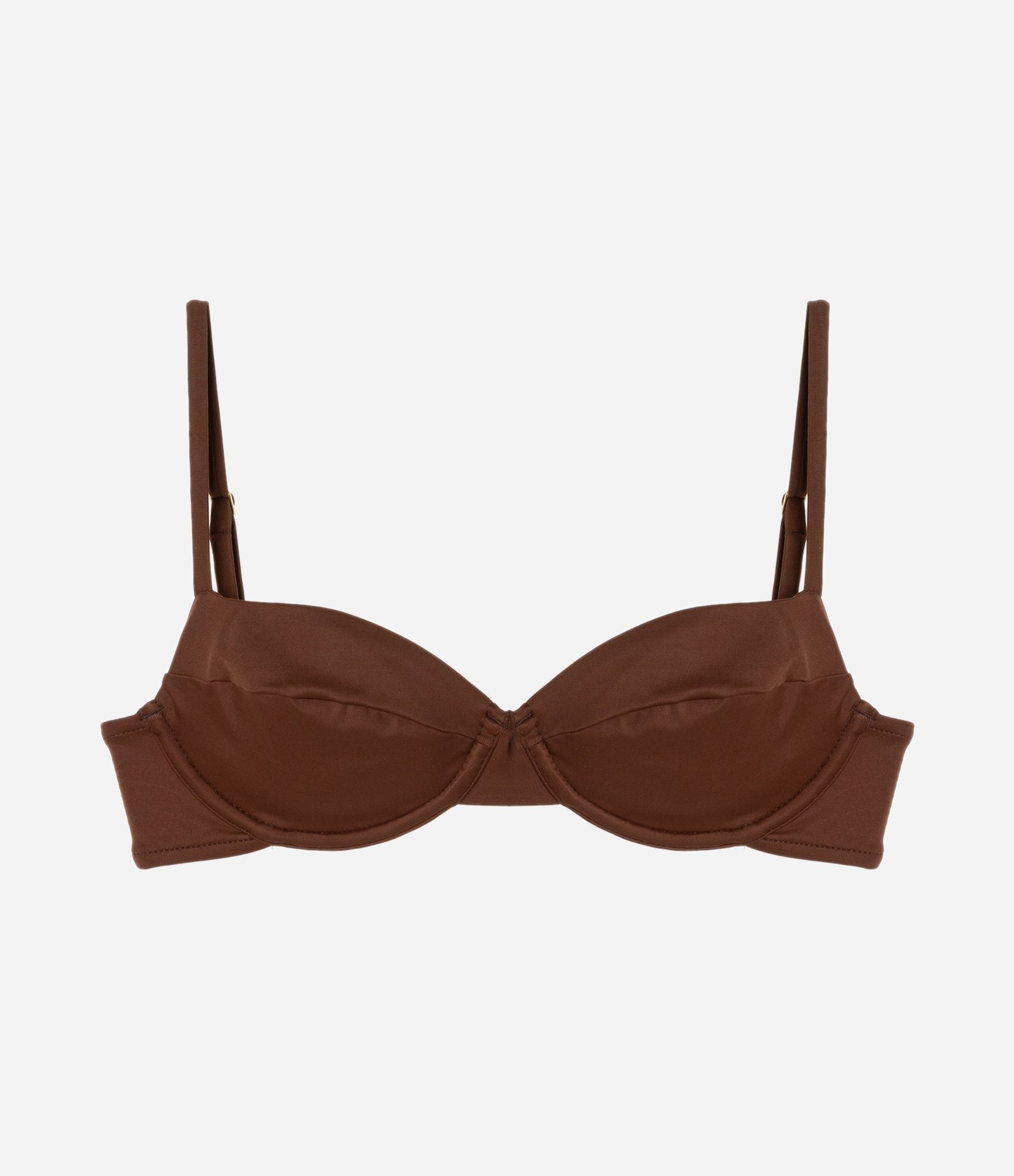 Biquíni Top Meia Taça em Microfibra Básico Marrom 5