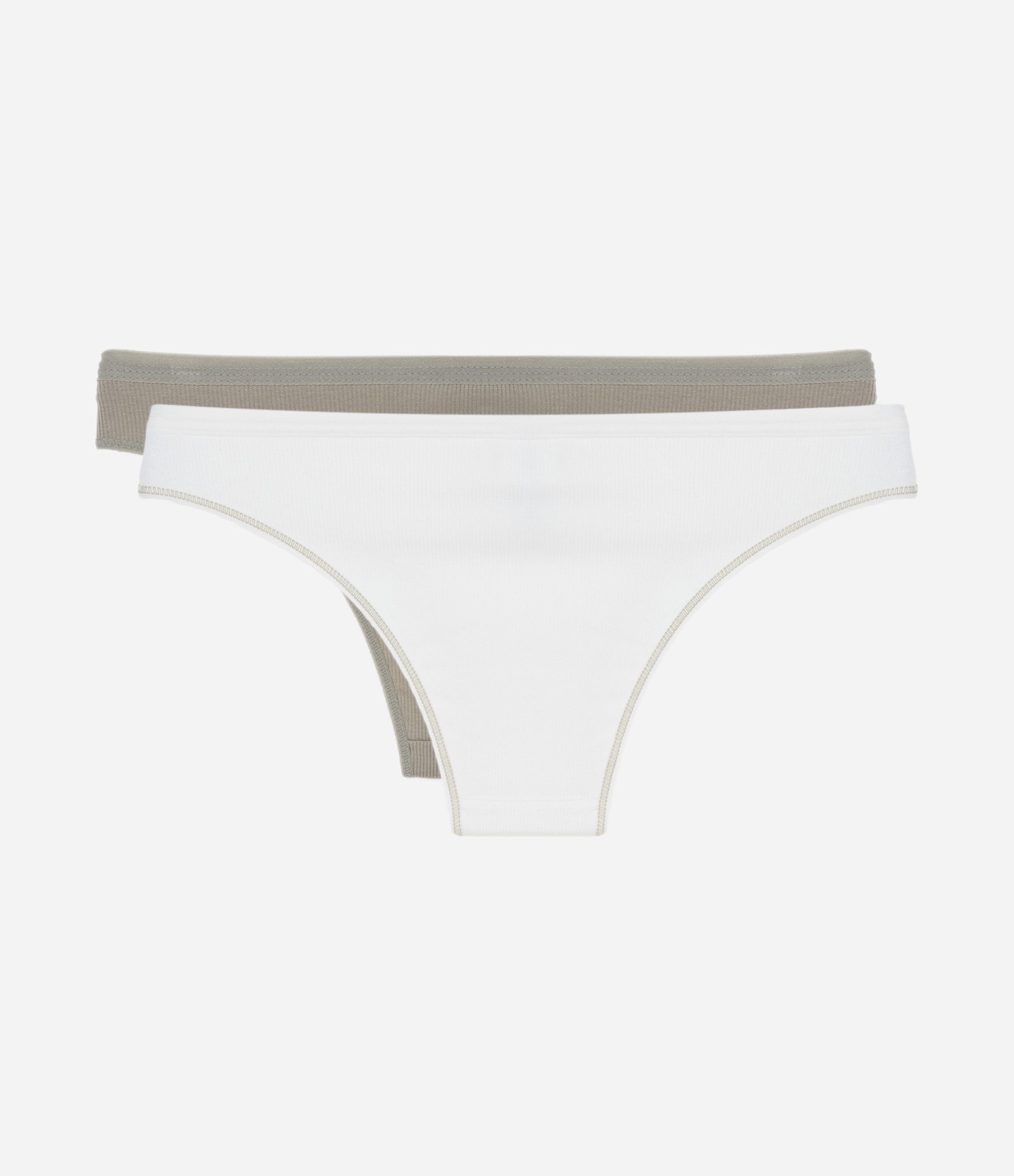 Kit 02 Calcinhas Biquíni em Algodão Verde/Branca 2