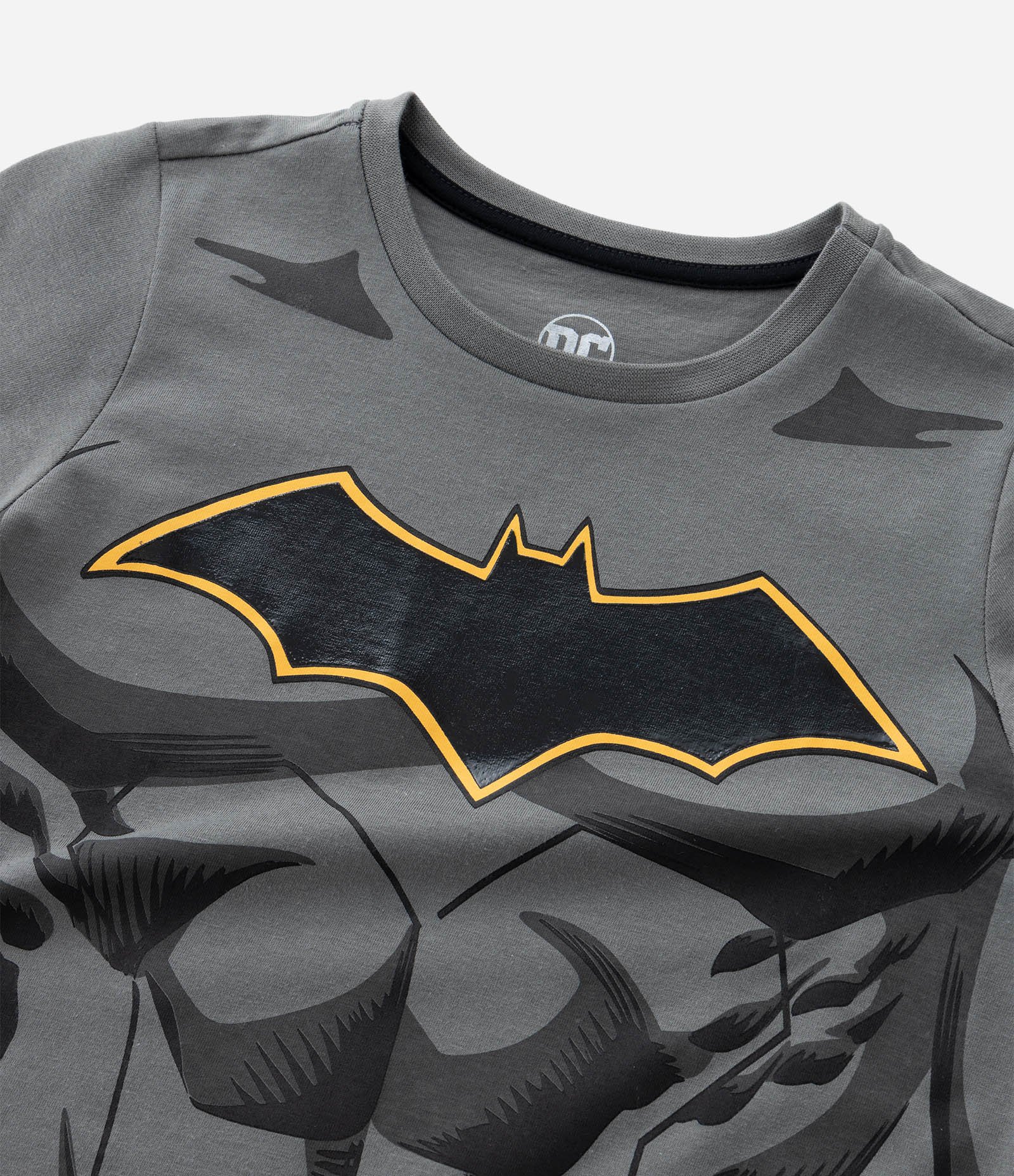 Pijama Curto Infantil com Estampa Batman - Tam 3 a 8 Anos Cinza/Preto 8