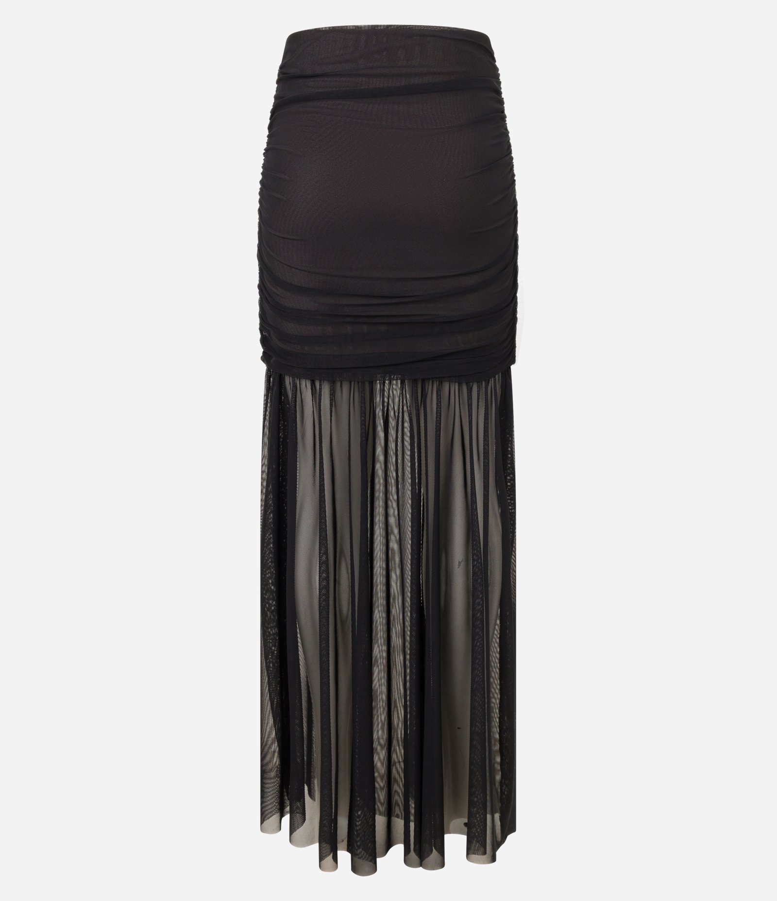 Saia Longa em Tule com Forro Curto Preto 7