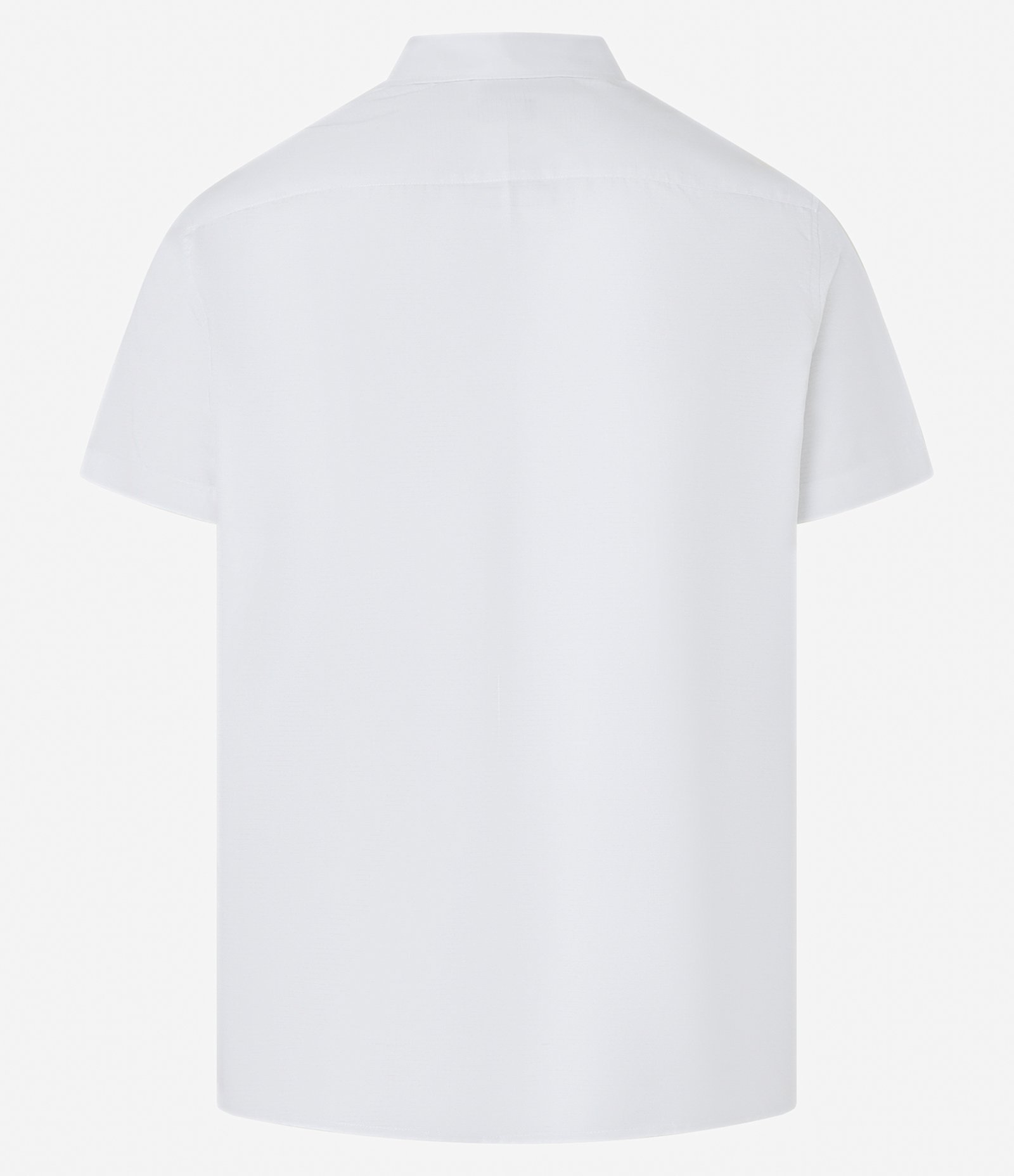 Camisa Regular em Tricoline com Fibra de Bambu Abotoamento e Bolso Branco 8