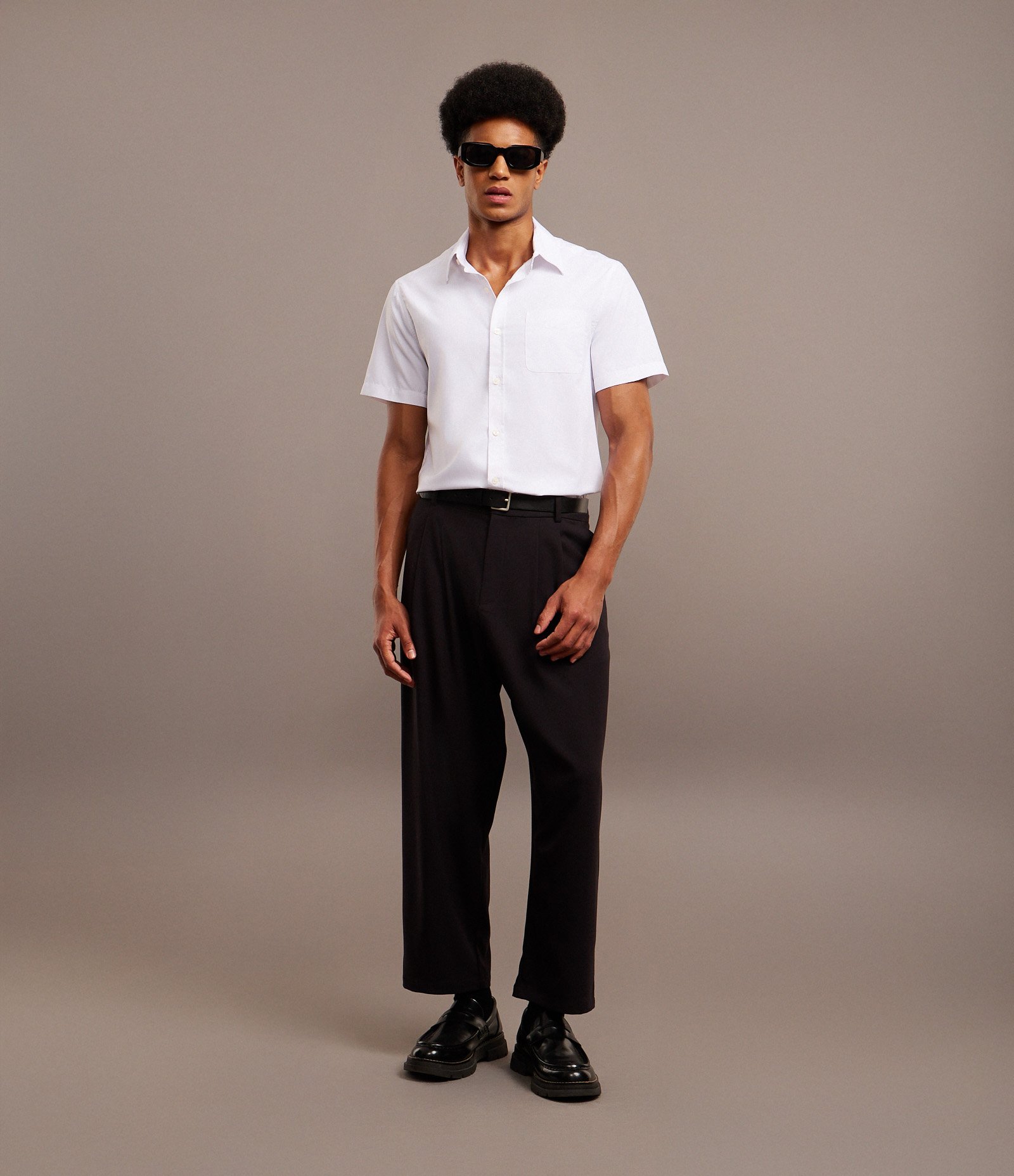 Camisa Regular em Tricoline com Fibra de Bambu Abotoamento e Bolso Branco 2