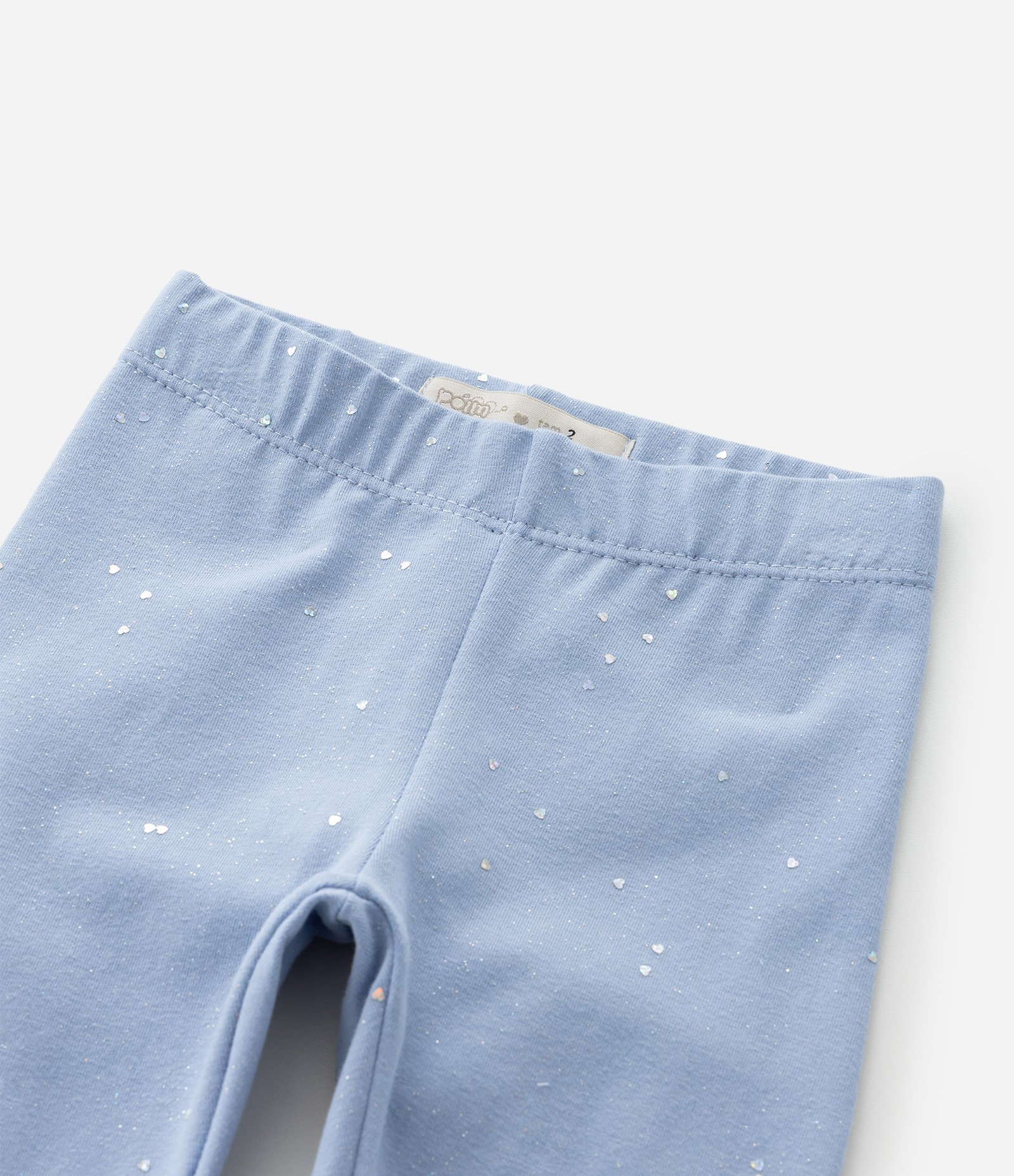 Calça Legging Infantil em Cotton com Brilhinhos - Tam 1 A 5 Anos Lilás 5