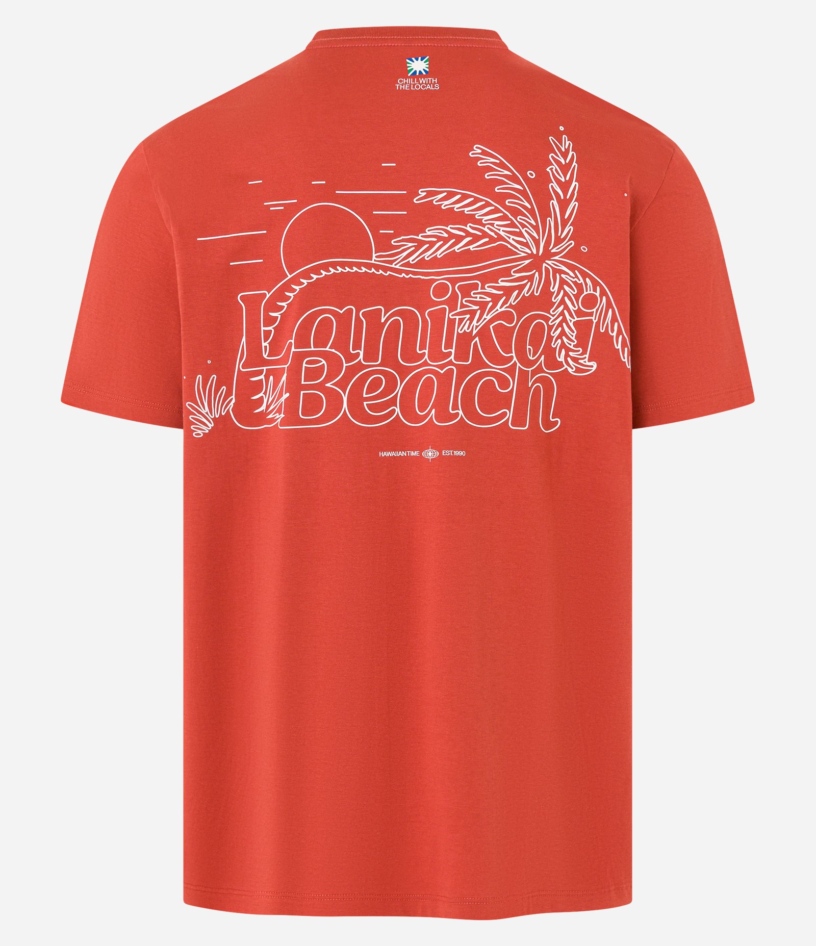 Camiseta Comfort em Algodão Peruanos com Estampa de Praia Marrom 7