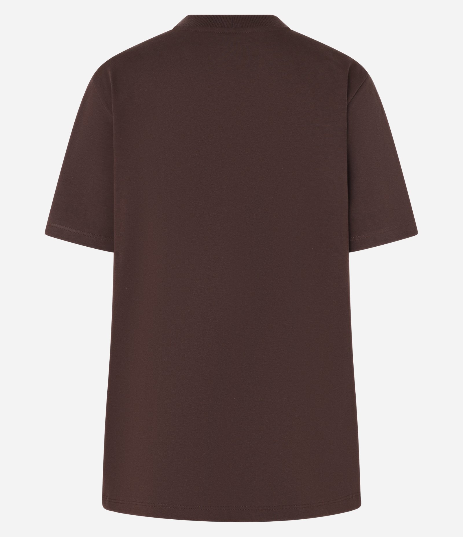 Camiseta Alongada em Algodão com Estampa Paradiso Marrom 5