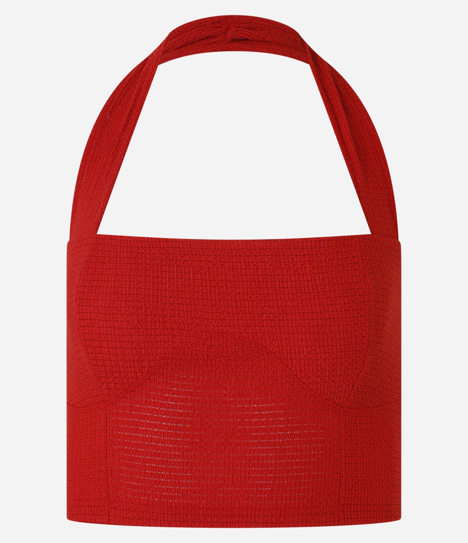 Blusa Frente Única Corsetada Texturizada Vermelho 6